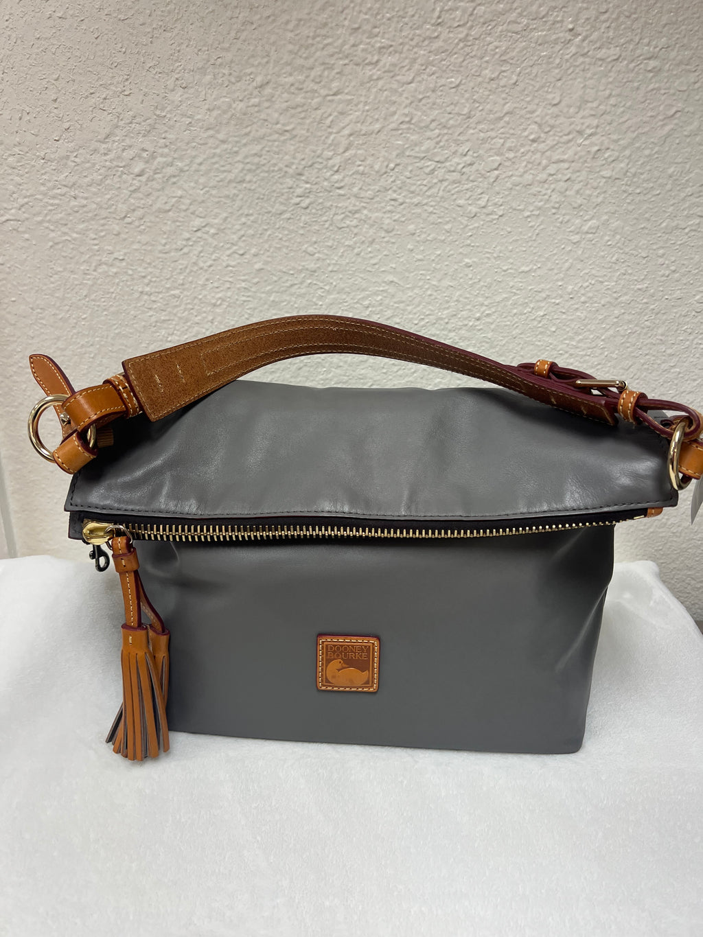 Dooney & Bourke Grey Hobo Shoulder Bag