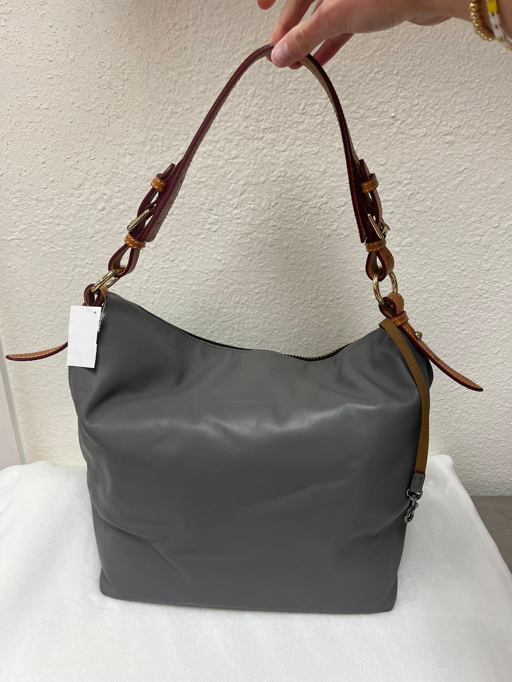 Dooney & Bourke Grey Hobo Shoulder Bag