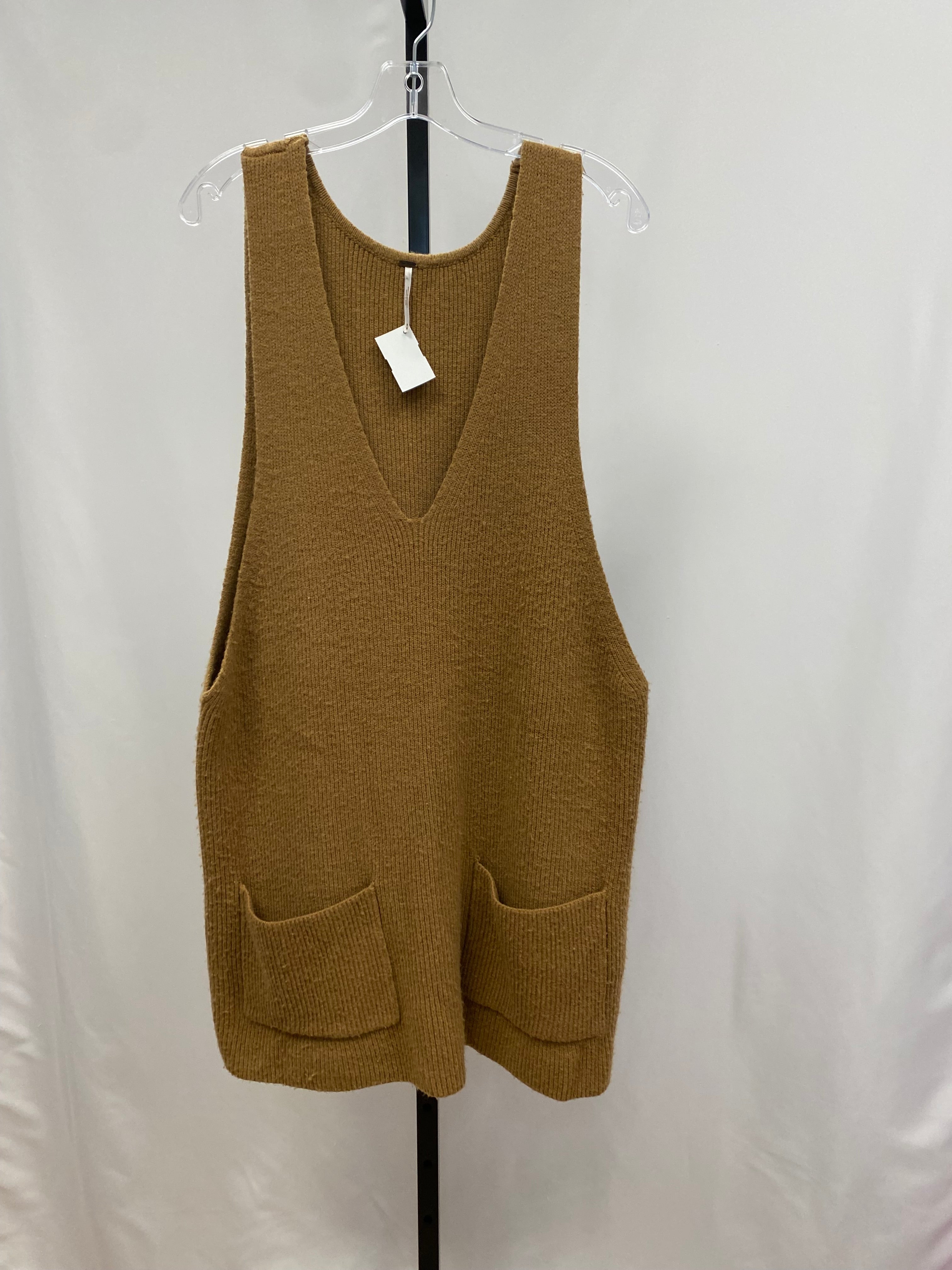 Free people brown pocket knit dress size M