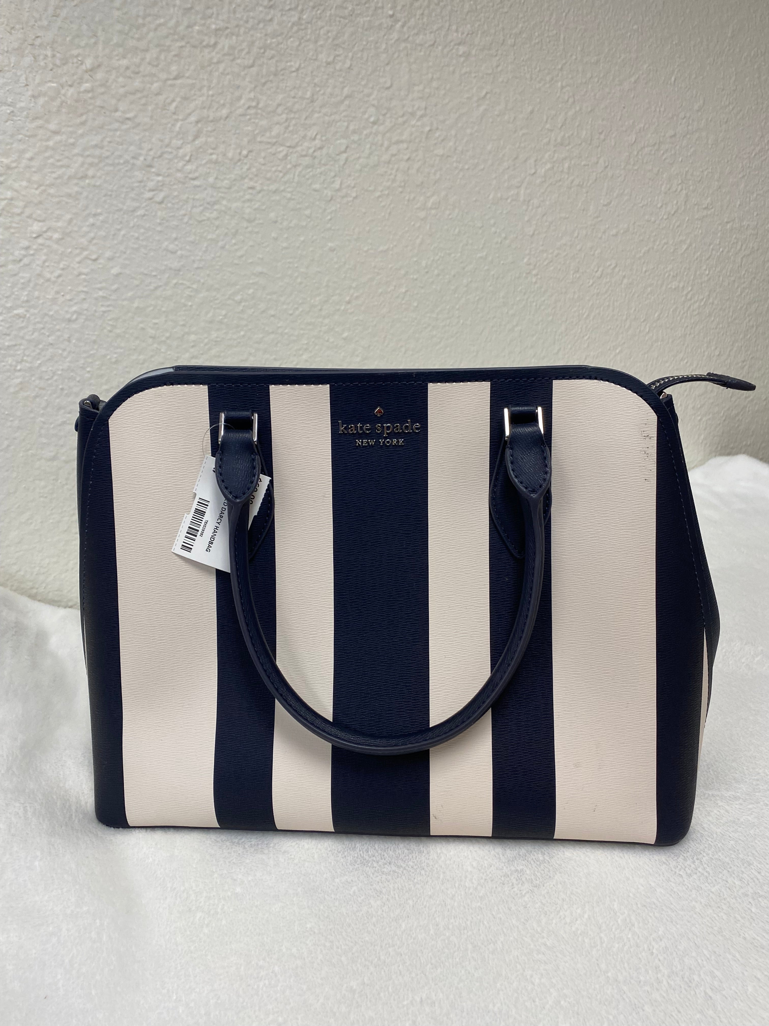 Kate Spade navy striped Darcy handbag