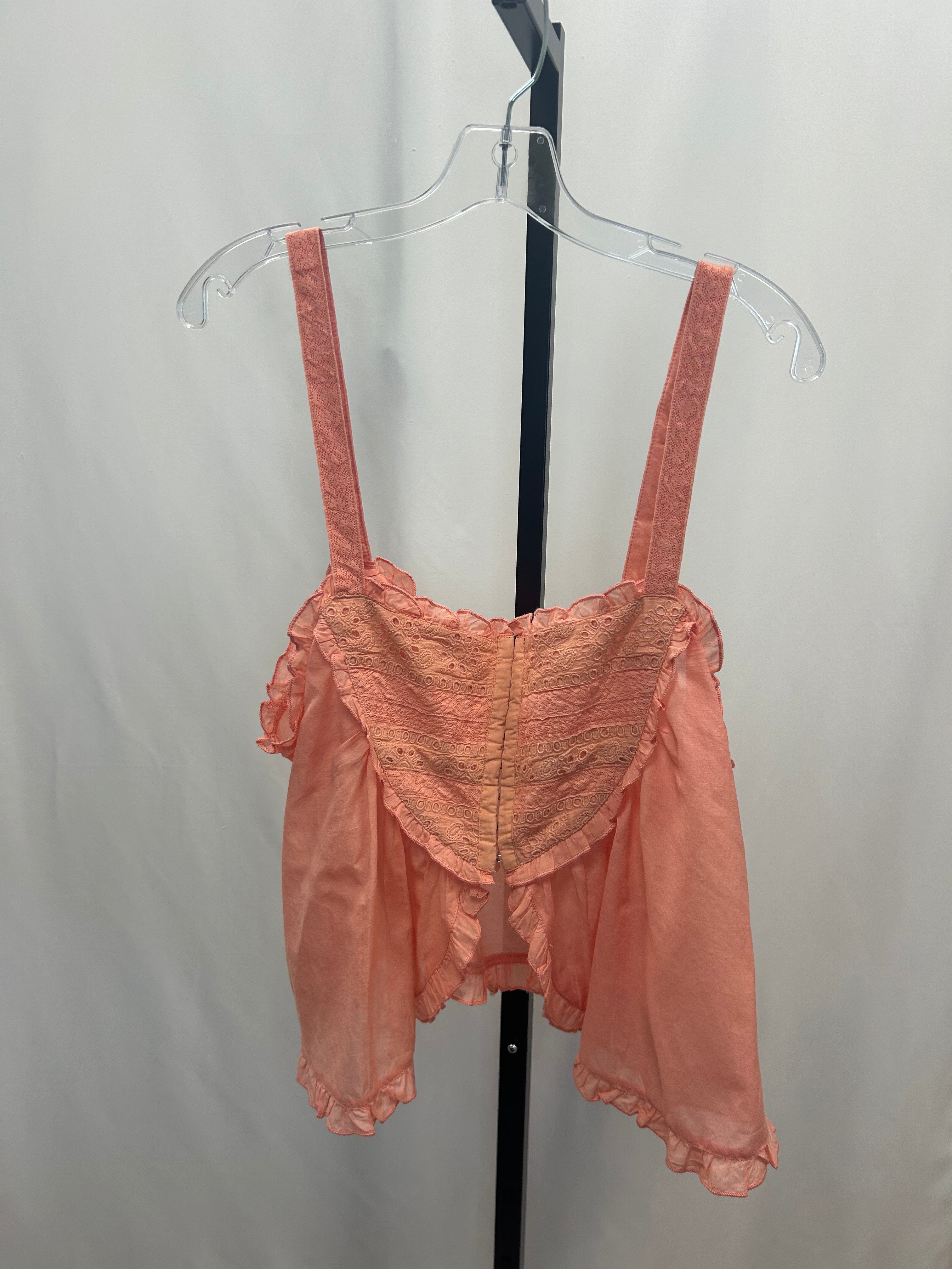 Free people coral tank top size XL