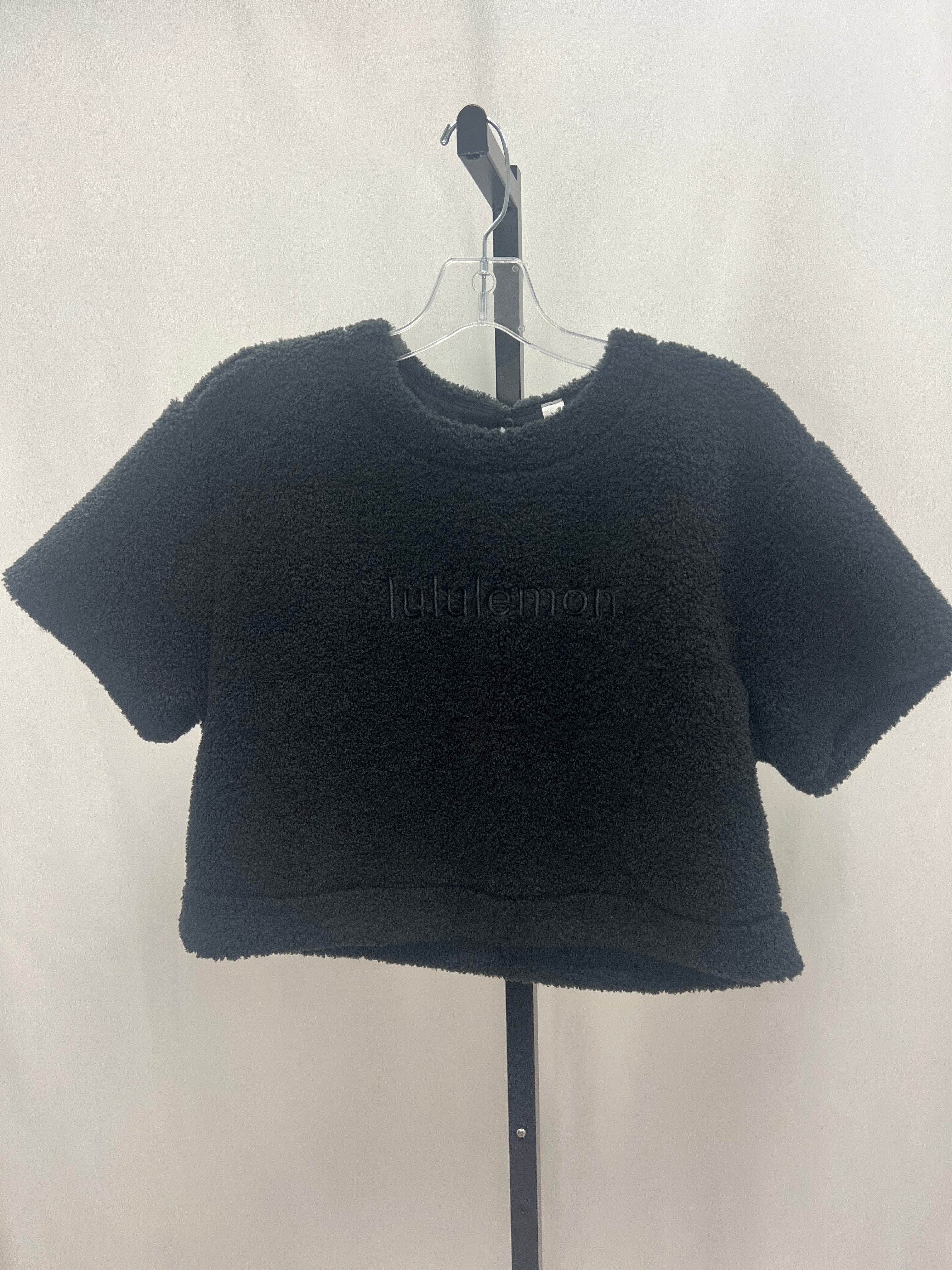 Lululemon textured fleece embroidered logo tee size 8