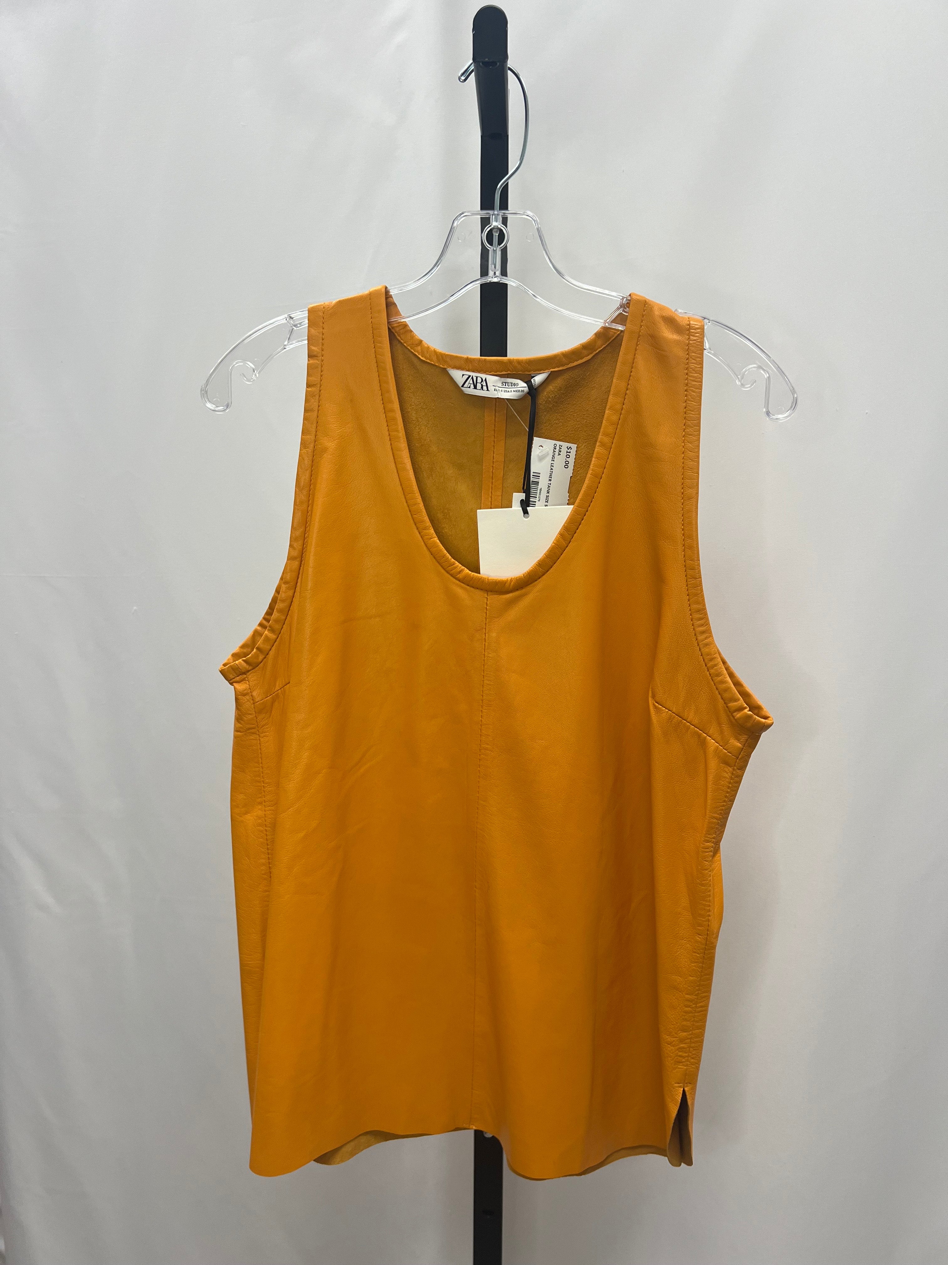 Zara studio orange tank top size S