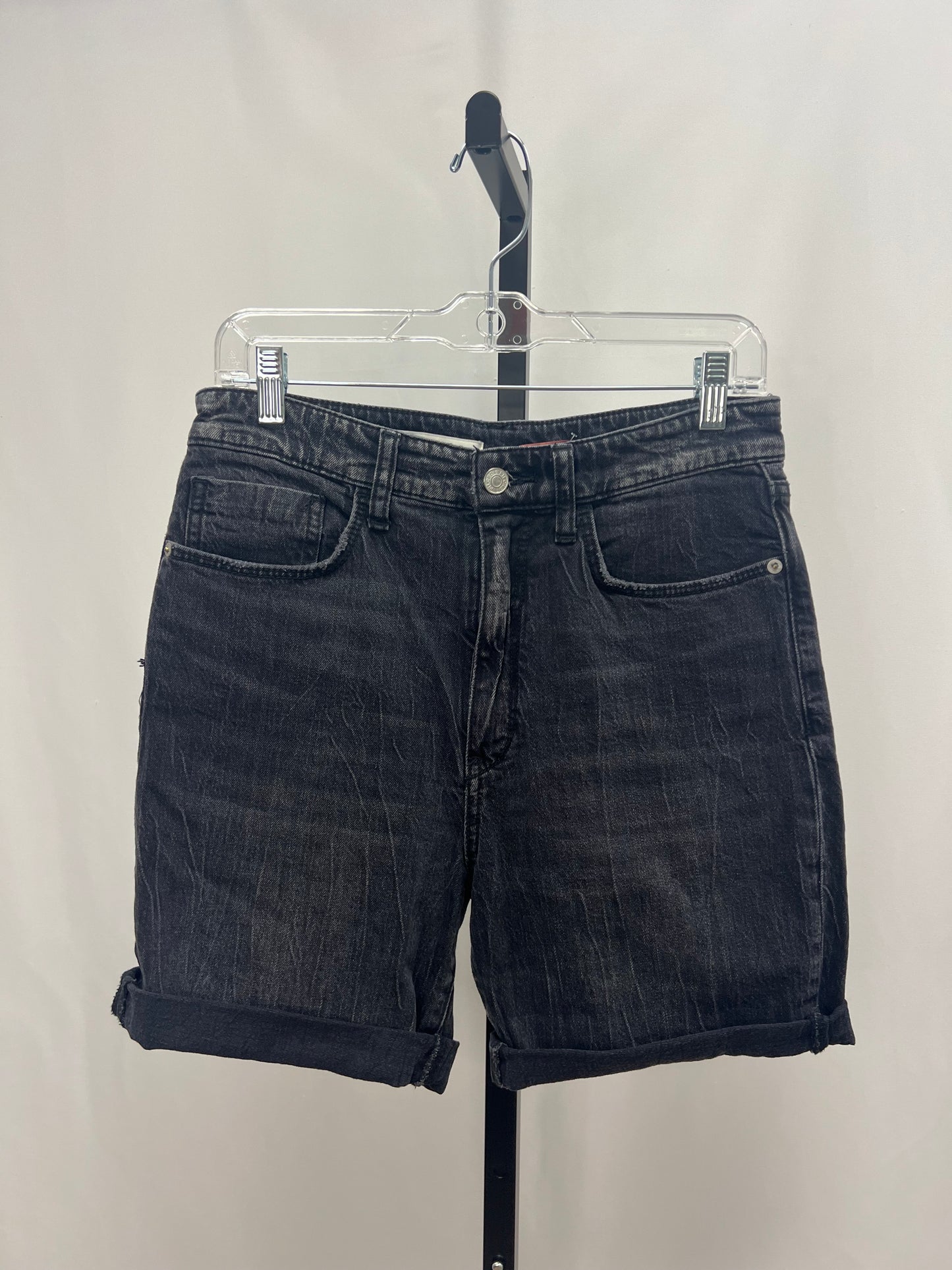 Anthropologie black denim shorts size 27