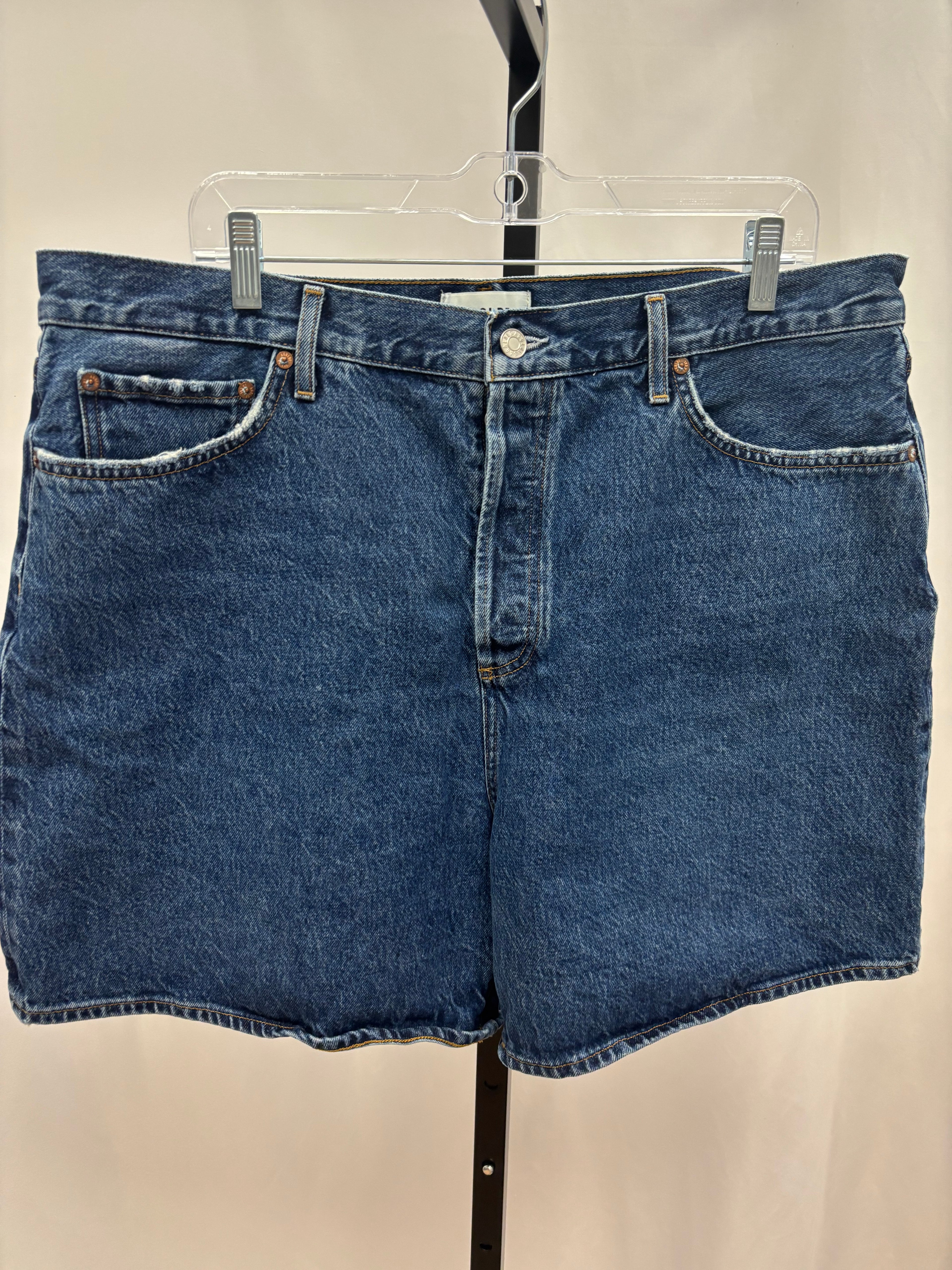 AGOLDE dark wash denim shorts size 34