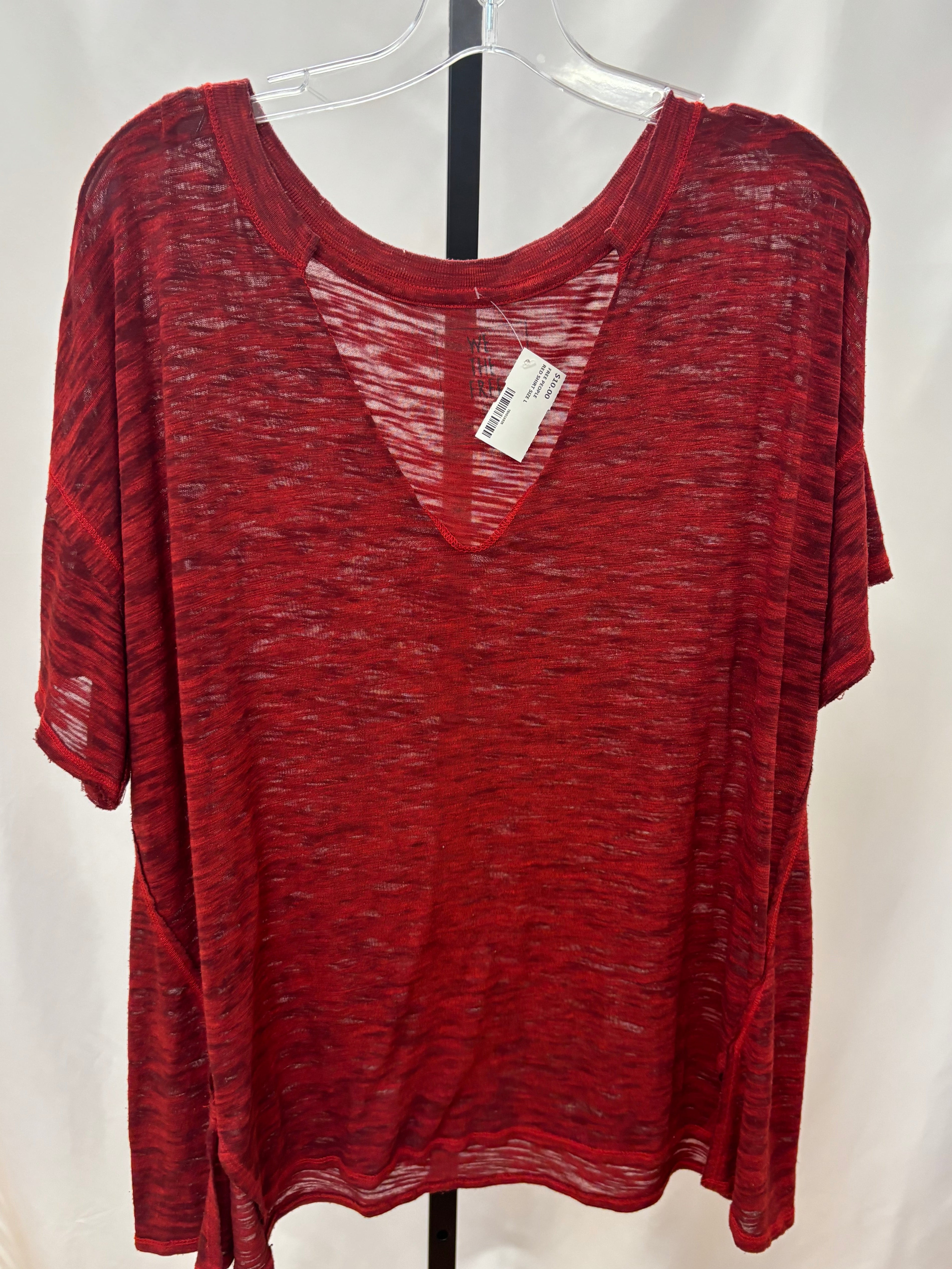 Free people red tee size L