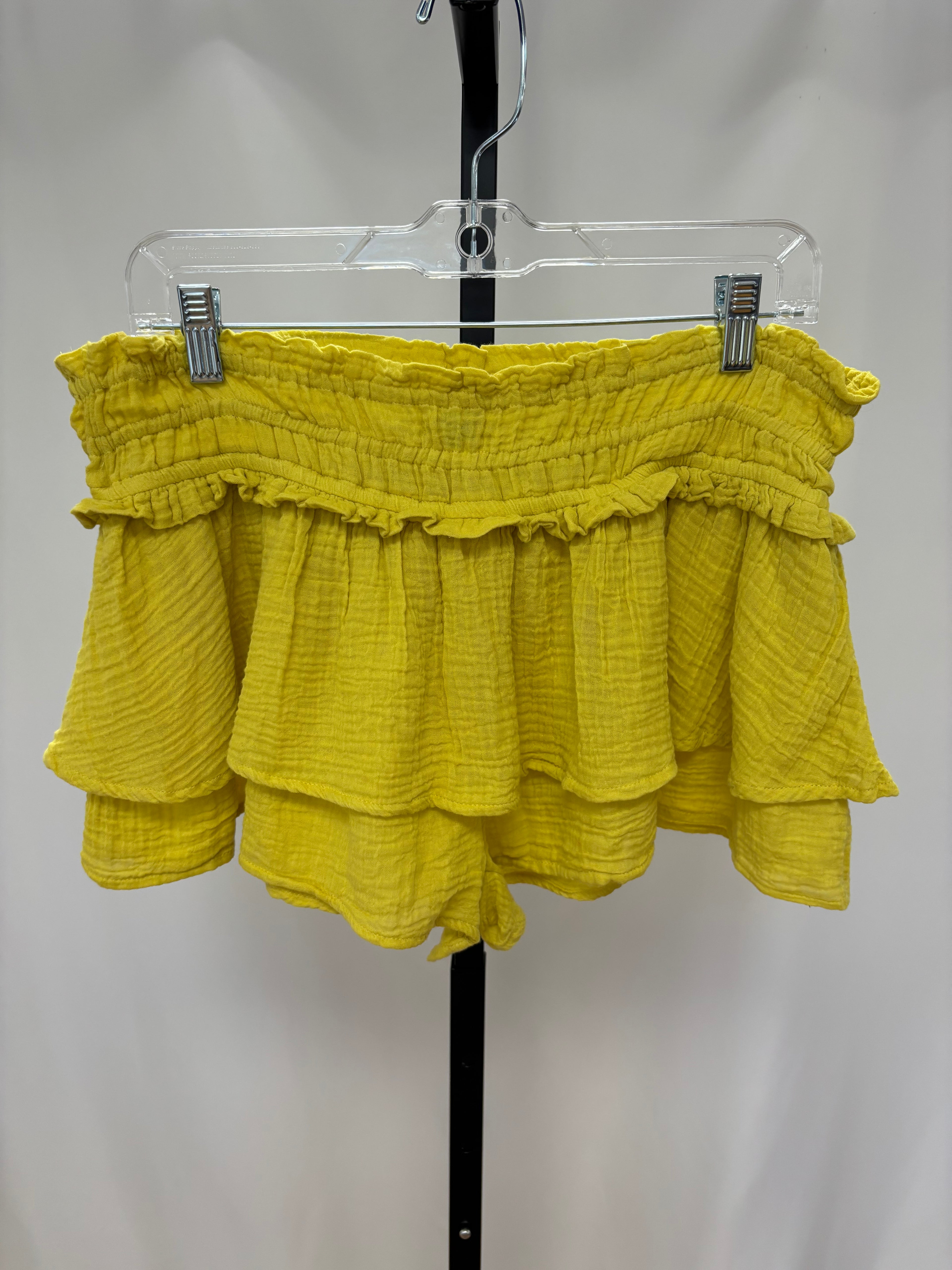 Anthropologie yellow shorts size M