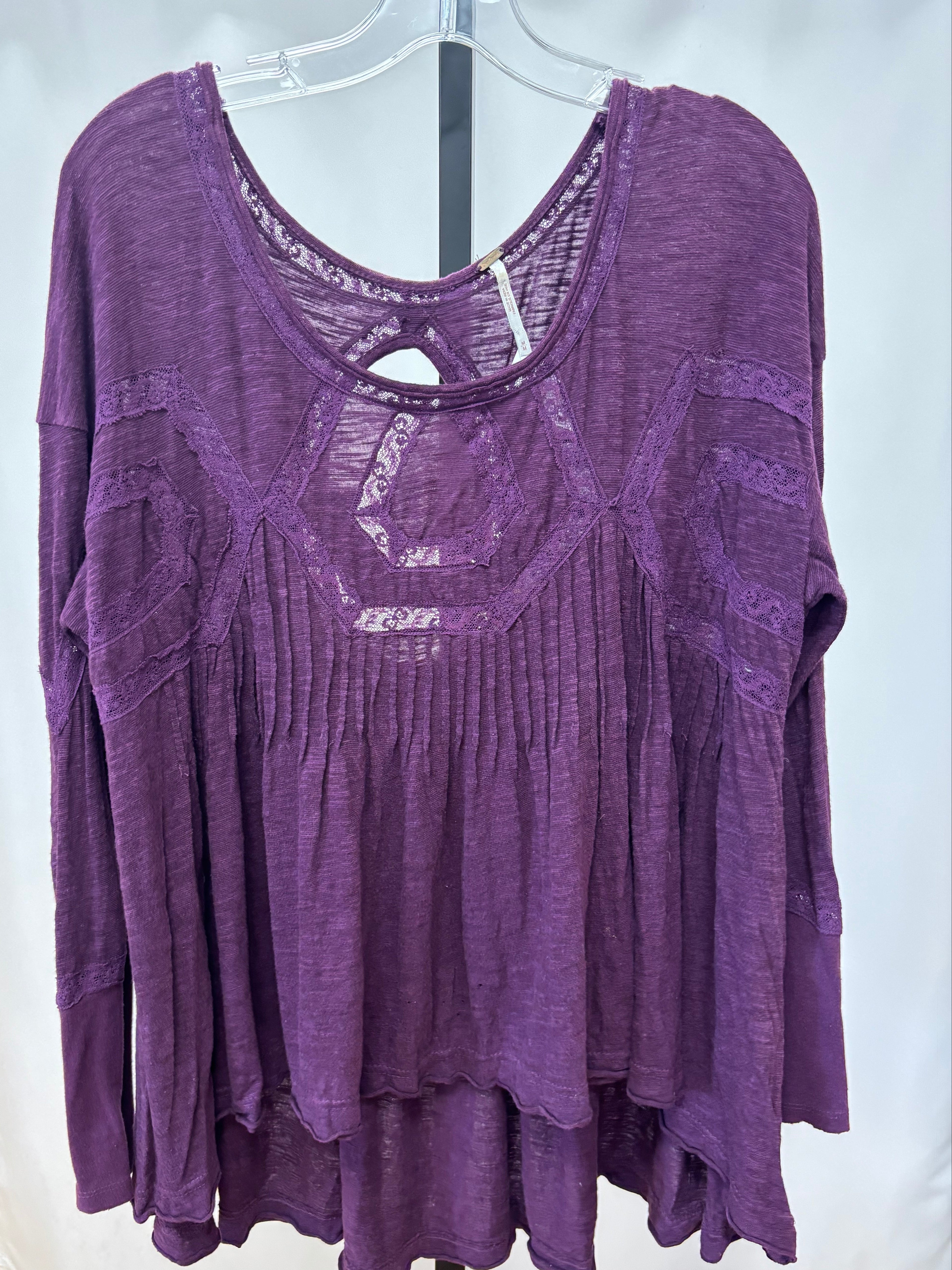 Free people plum long sleeve size M