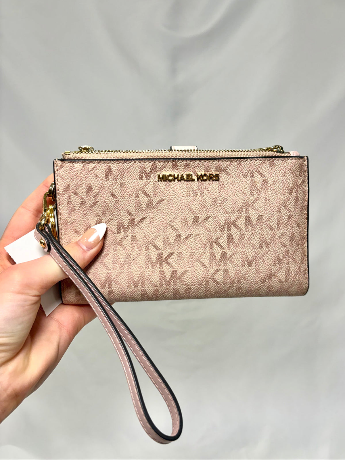 Michael Kors Pink Signature Wristlet-Gently Used
