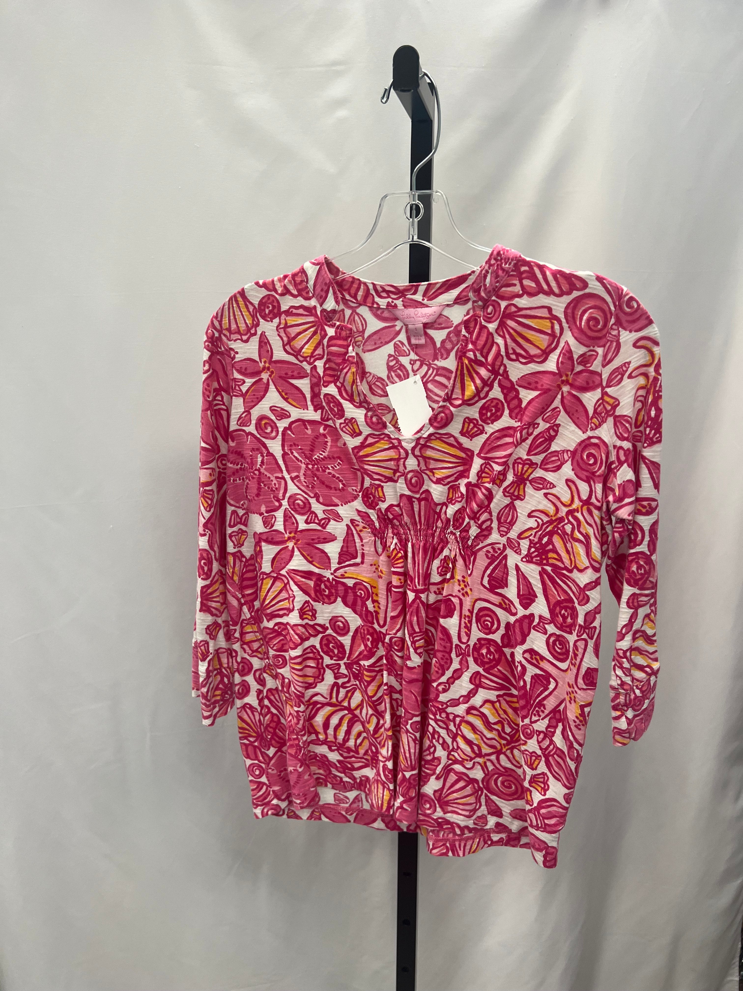 Lilly Pulitzer Pink Pattern Top Size S