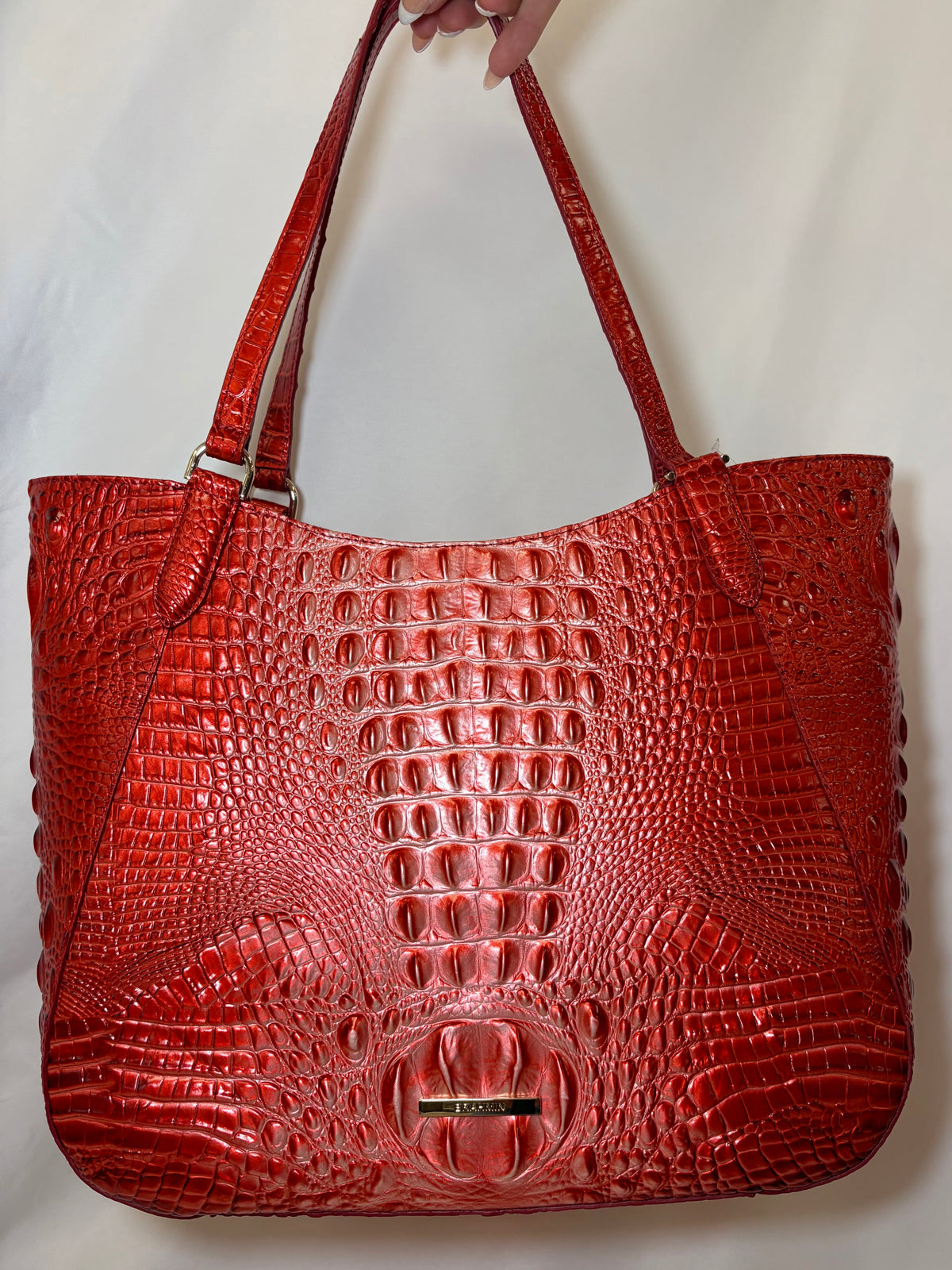Brahmin Red Handbag-Gently Used