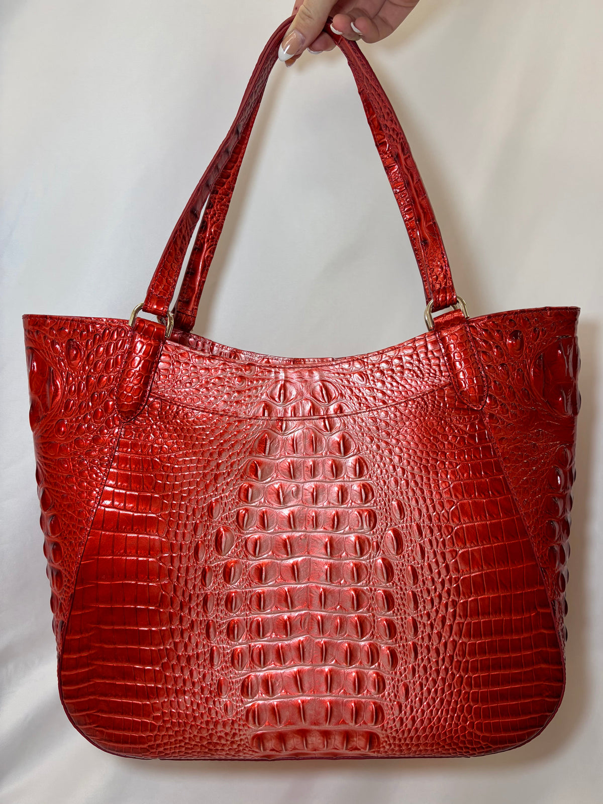 Brahmin Red Handbag-Gently Used