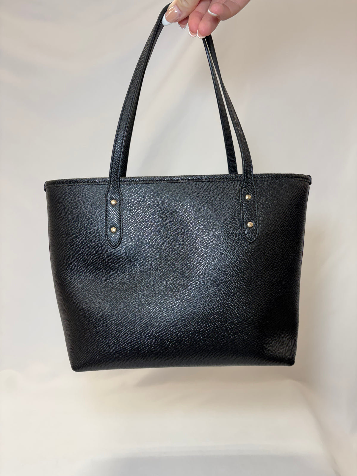 Coach black mini tote bag gently-used