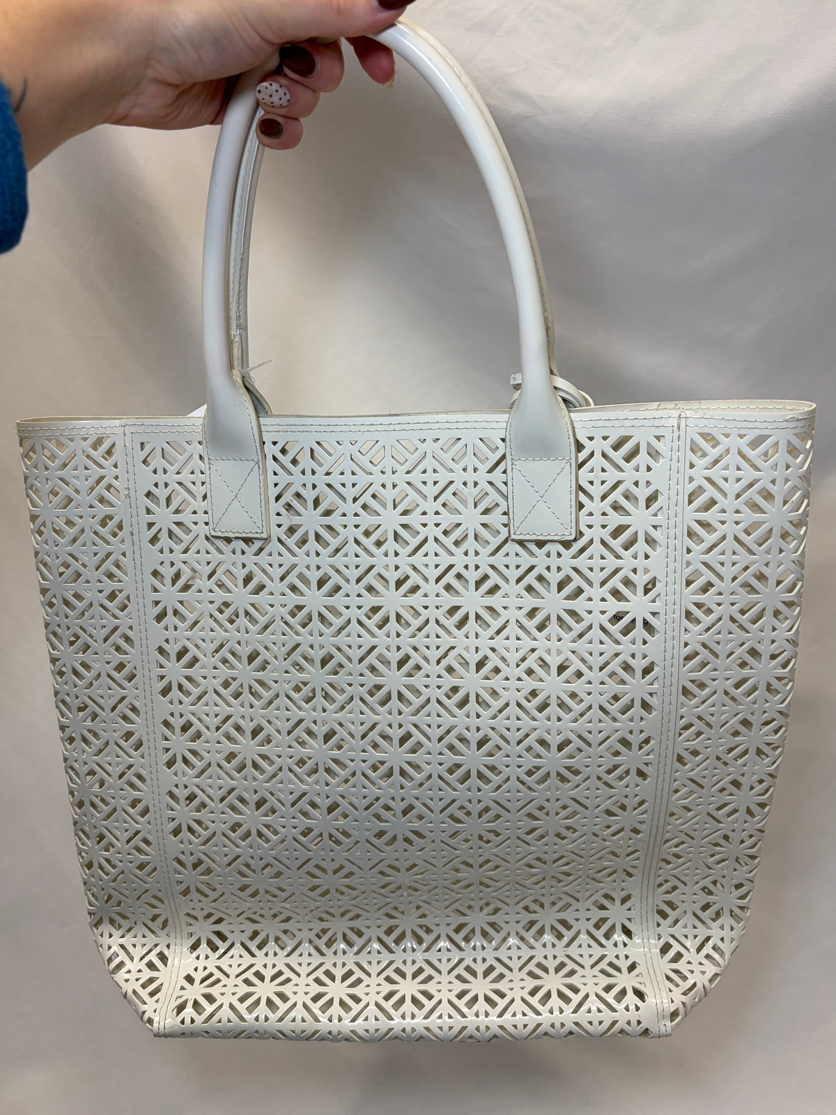 Tory Burch White Tote Bag-Gently Used