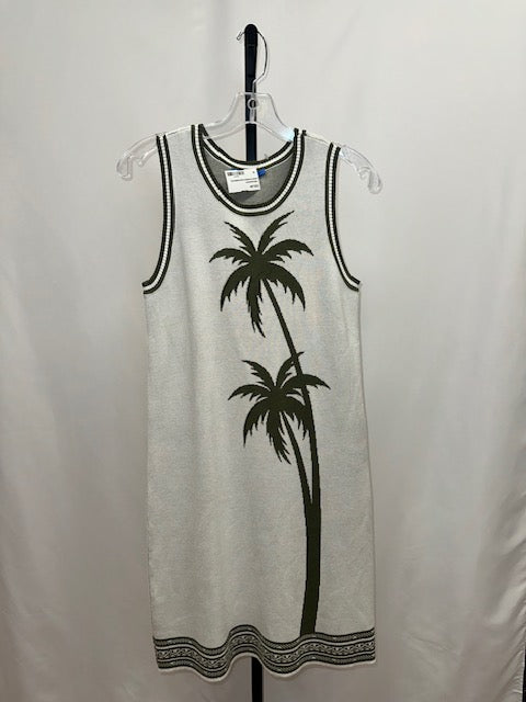 J.McLaughlin white w green palm dress XS