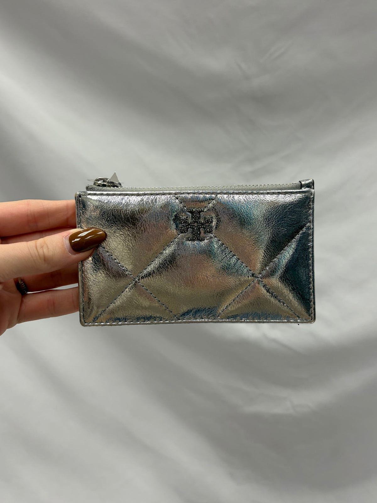 Tory Burch Silver Wallet-Gently Used