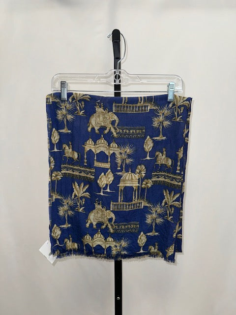 J.McLaughlin whool blue elephant scarf