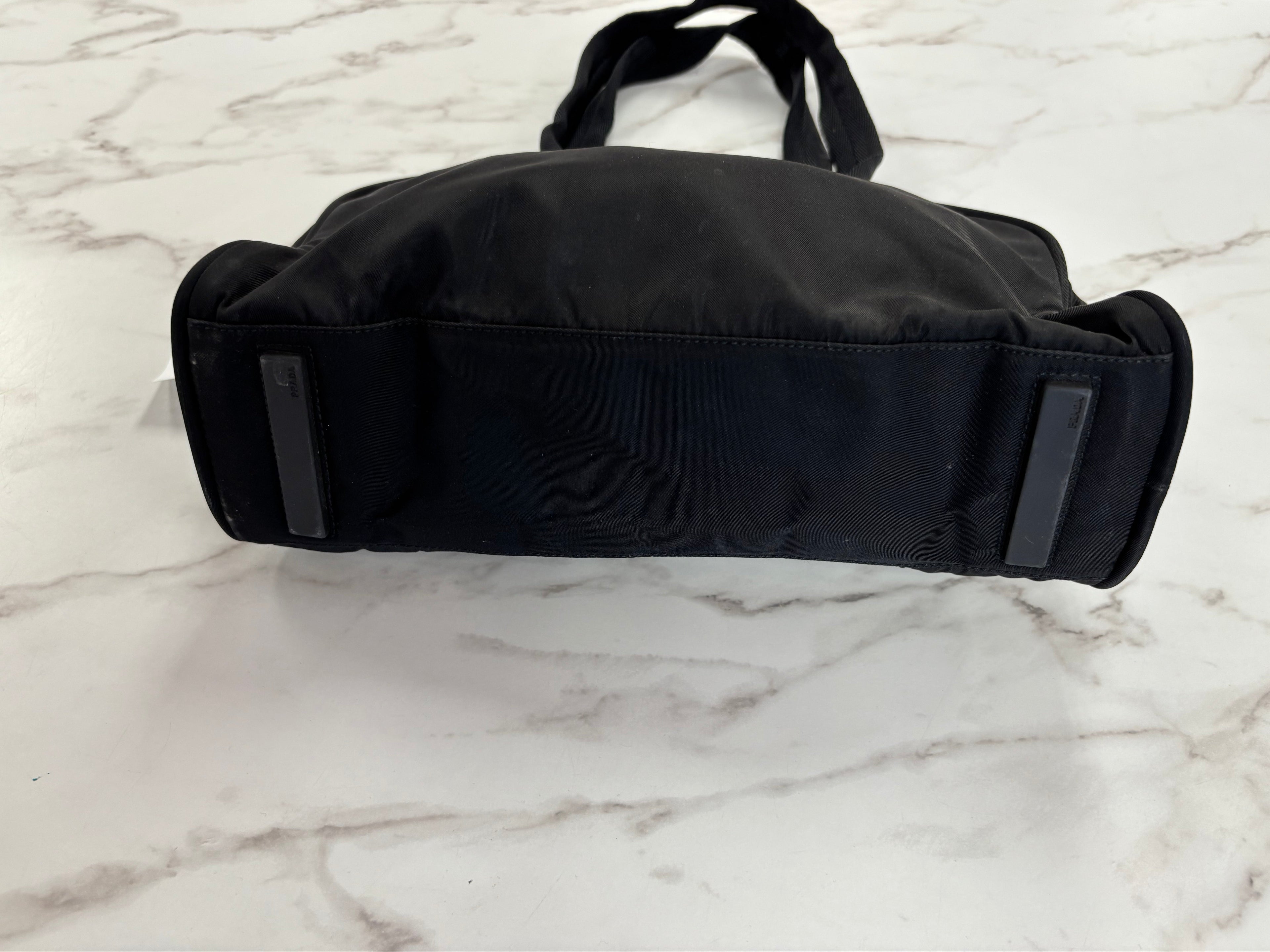 Prada black nylon Boston bag