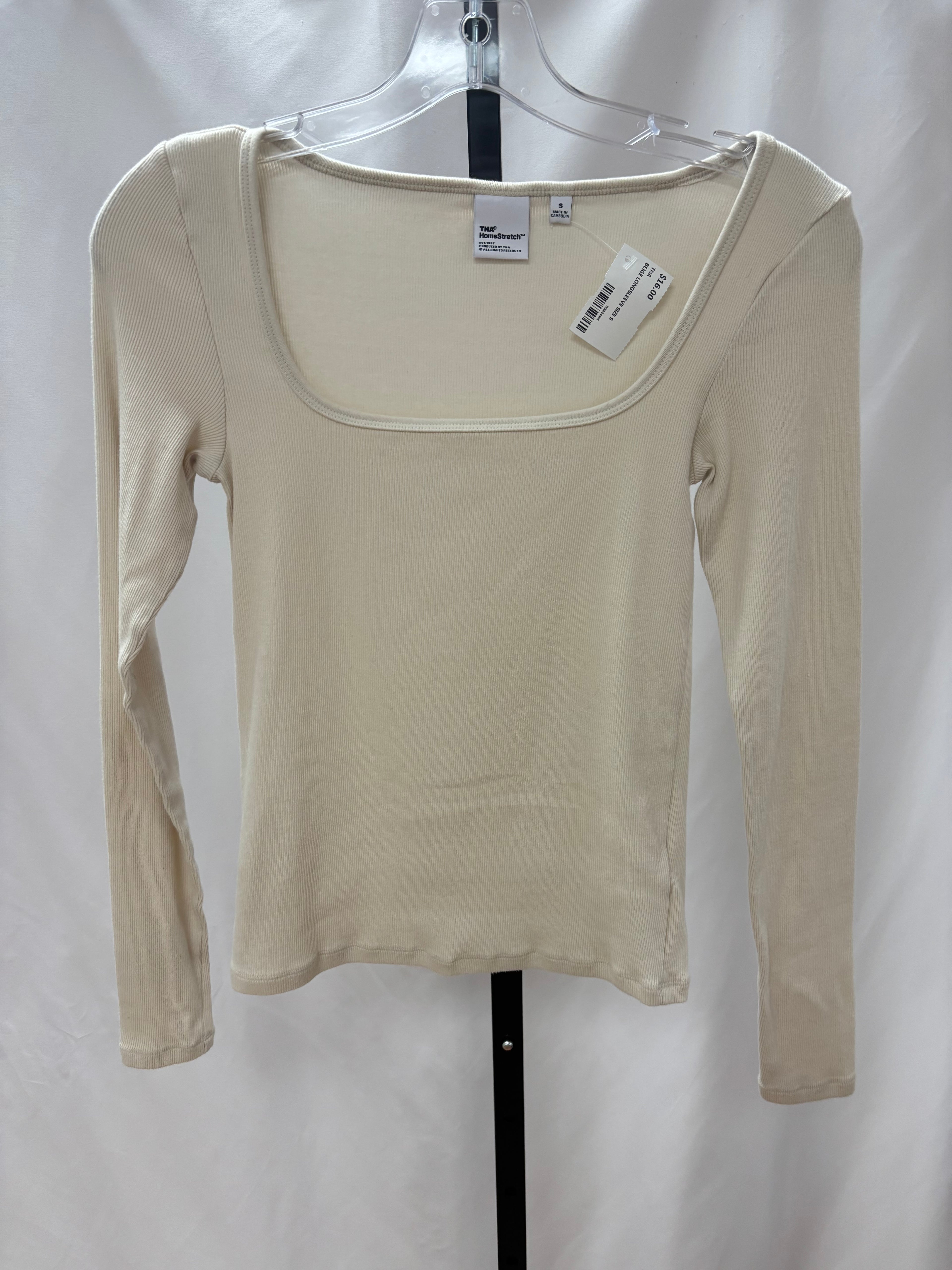 TNA beige long sleeve size S