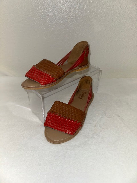 DIBA Red & Brown Sandals size 5