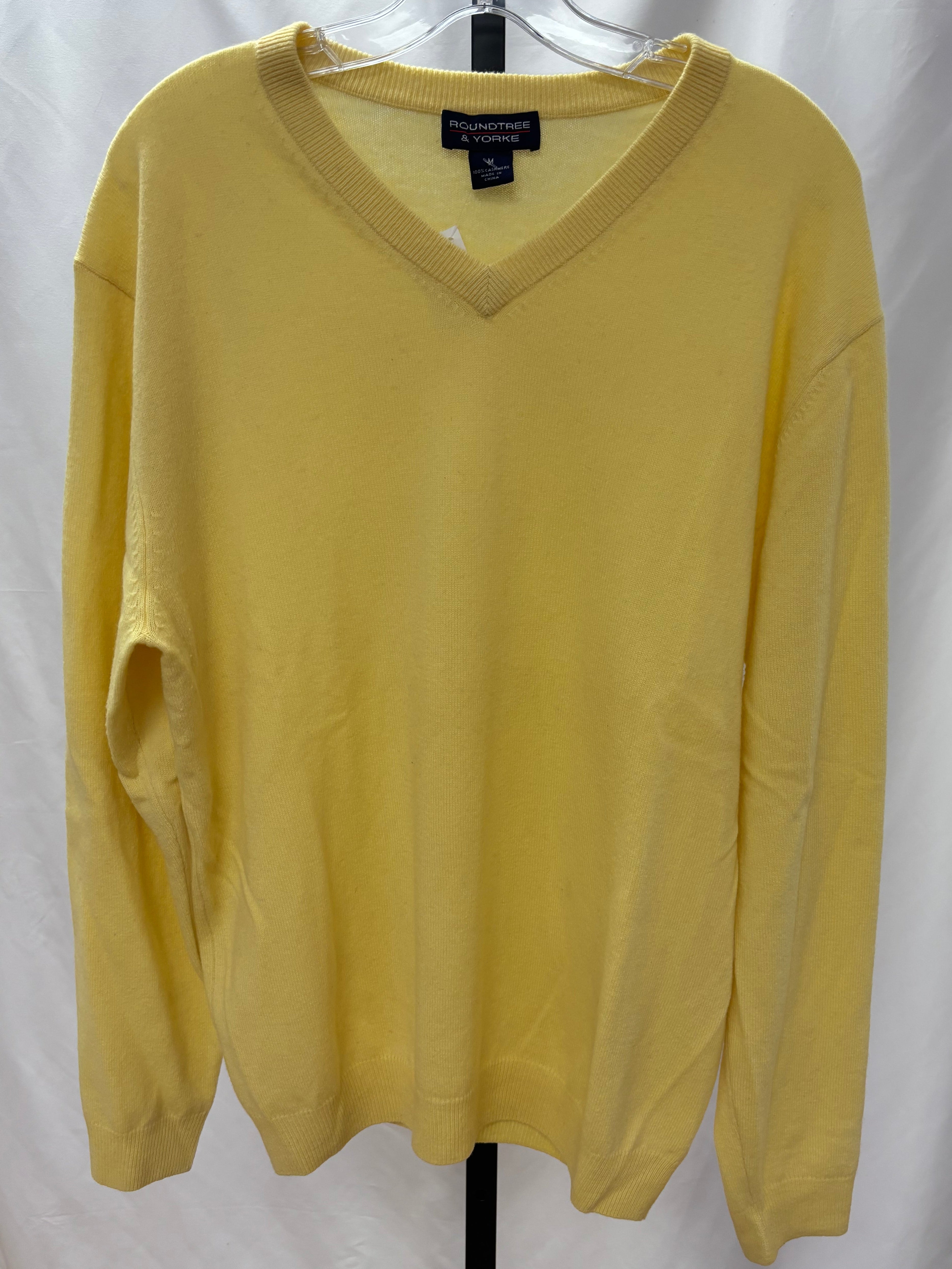 Roundtree & Yorke yellow cashmere sweater size M