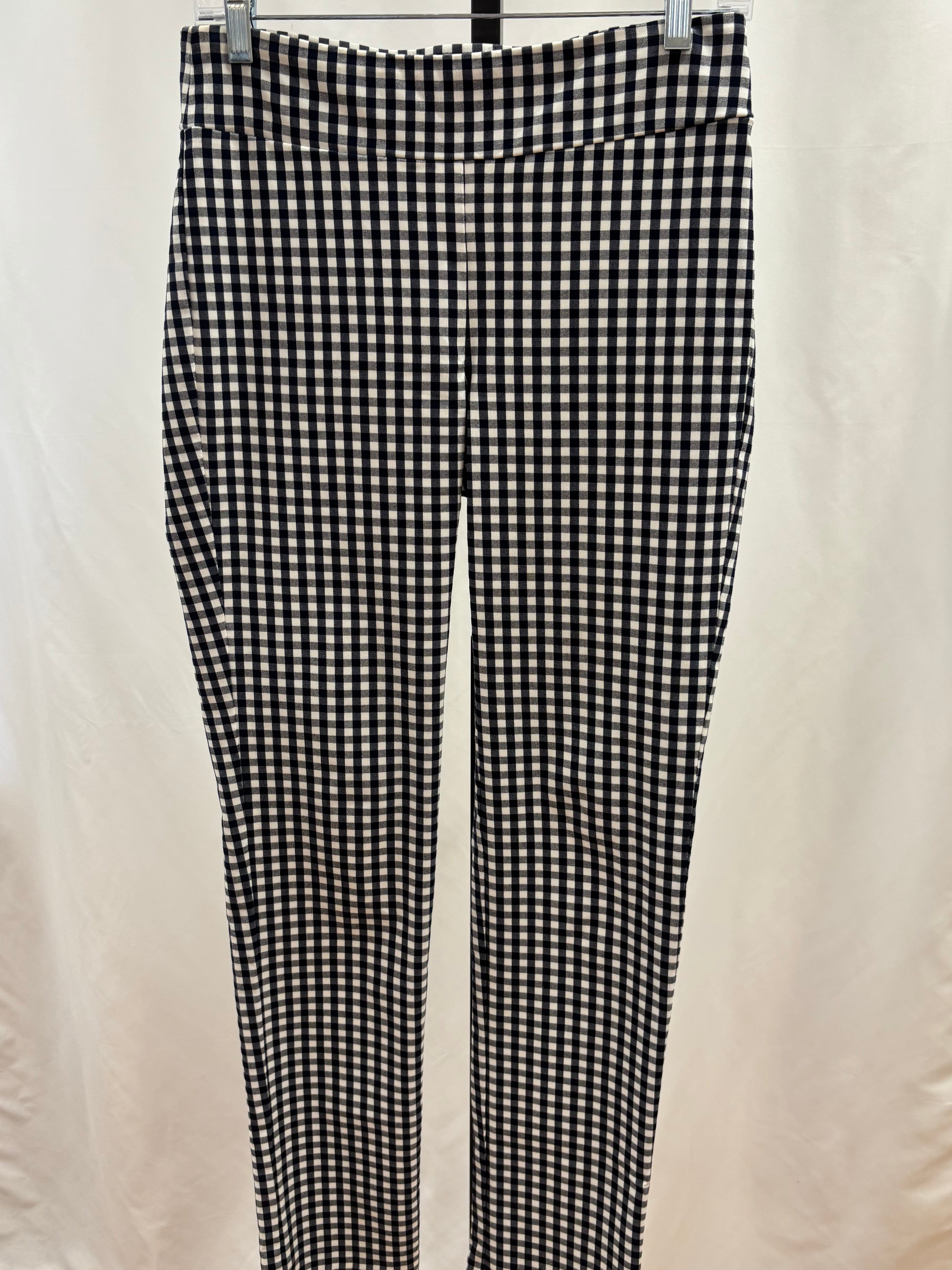 J McLaughlin navy gingham pants size 4