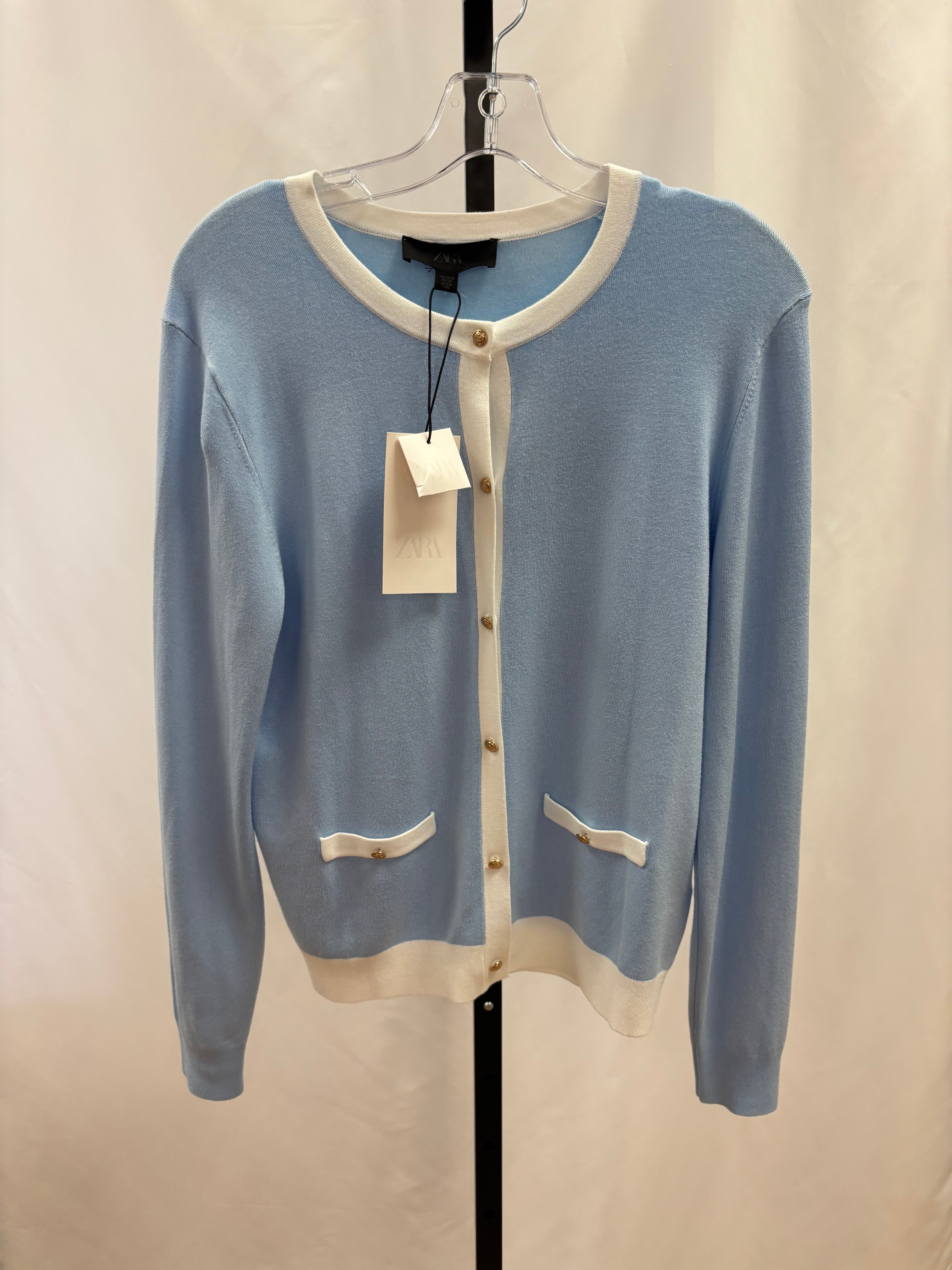 Zara blue/white cardigan size M