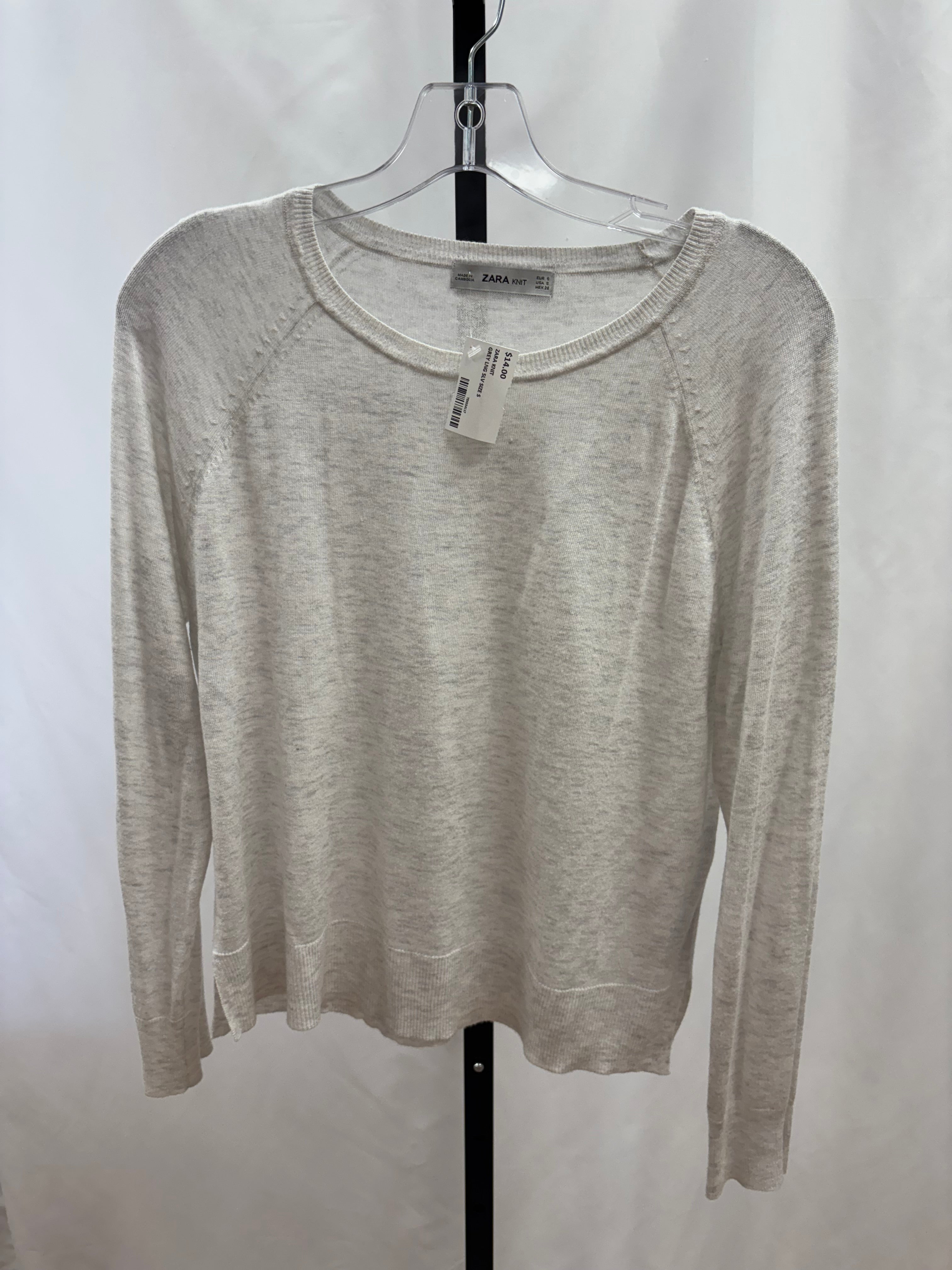 Zara knit grey long sleeve size S
