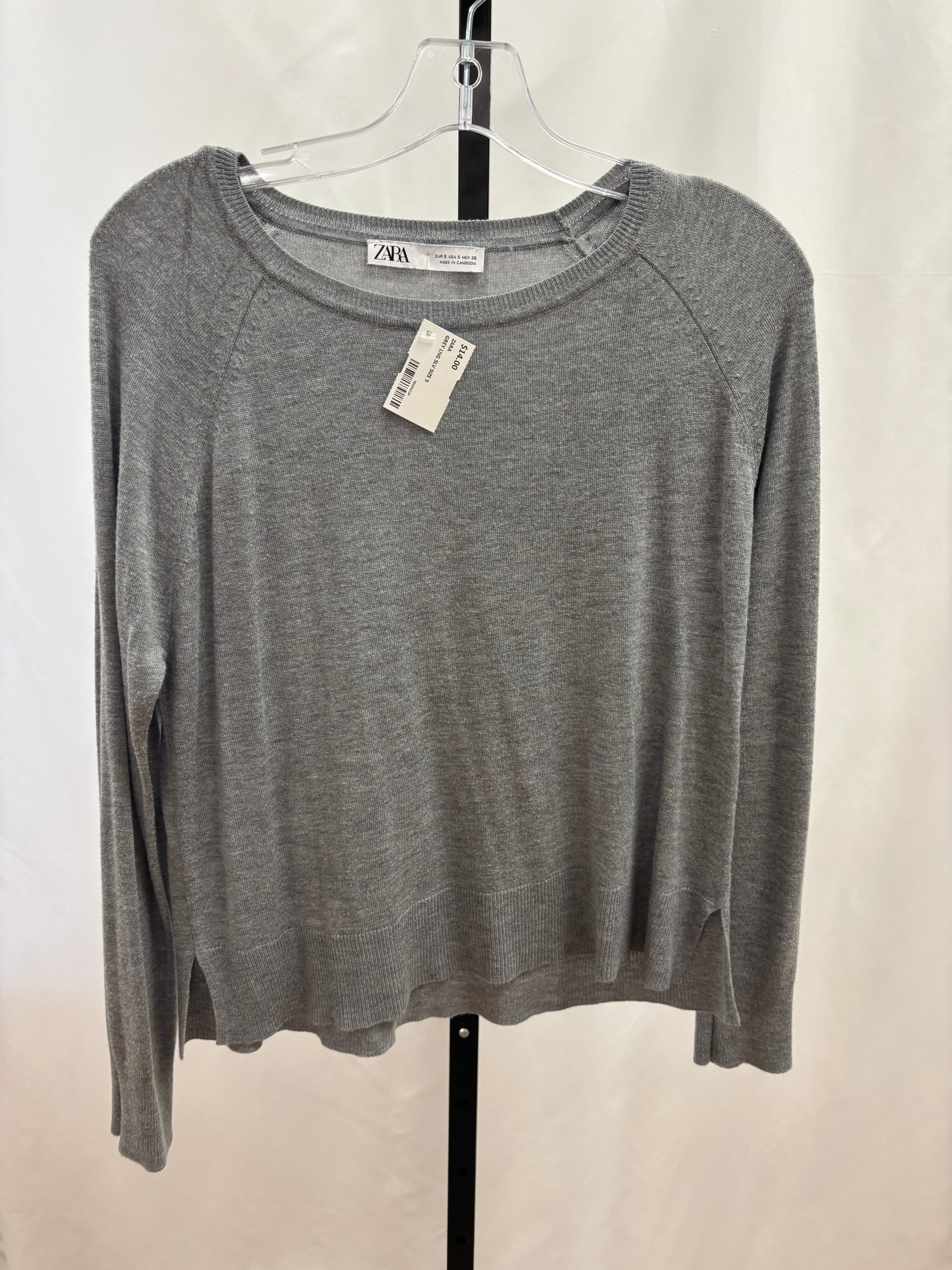 Zara grey long sleeve size S