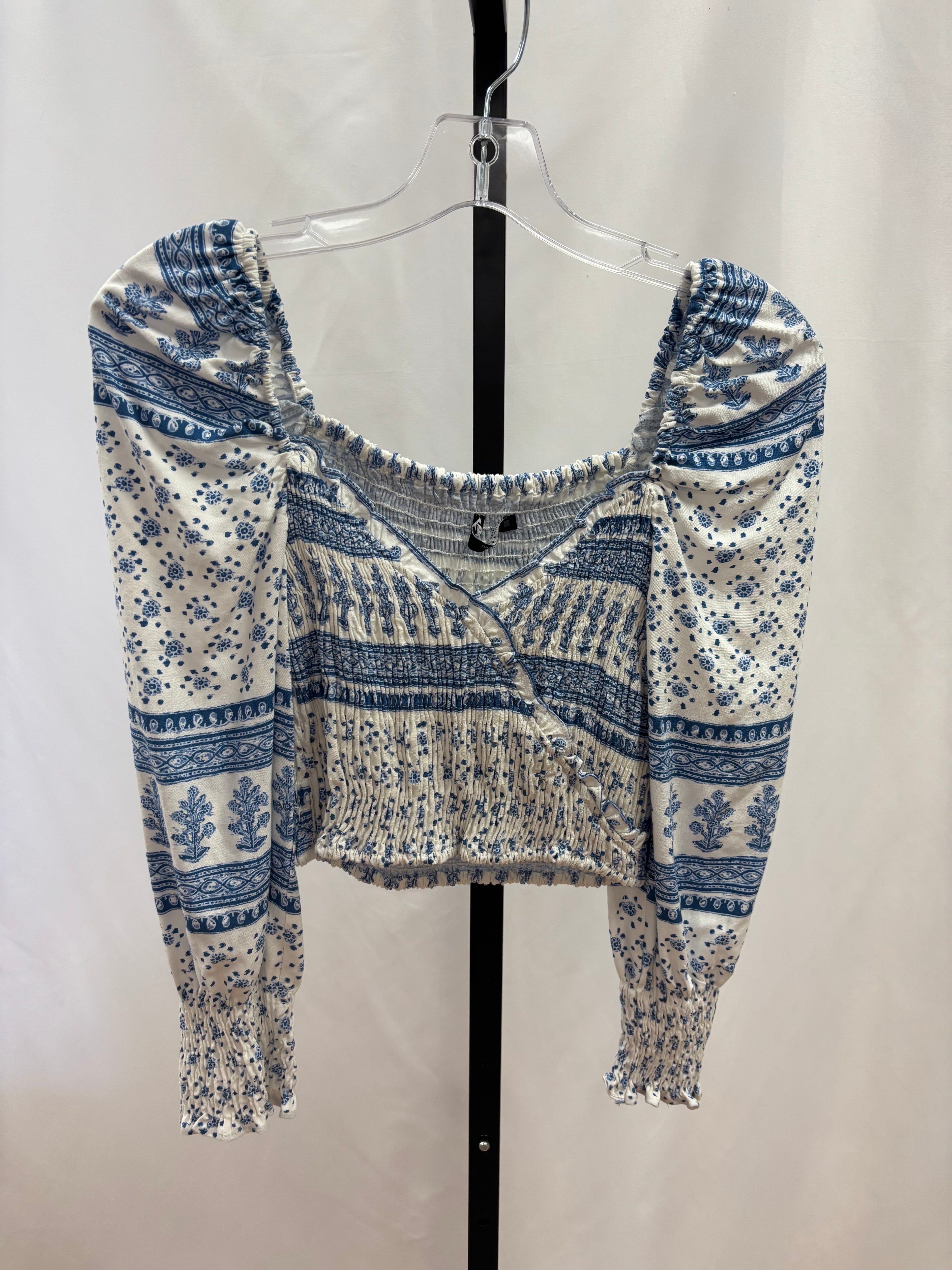 Zara blue paisley long sleeve size S