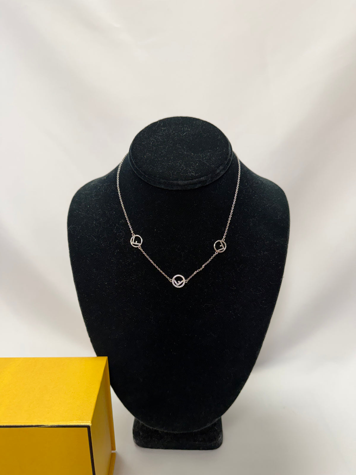 Fendi Silver F Necklace-10/10 Condition
