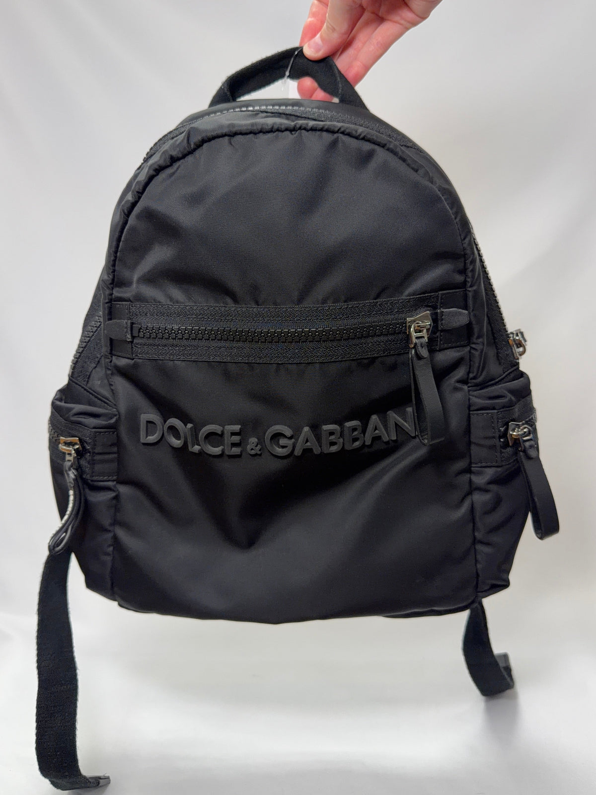 Dolce & Gabbana Black Nylon Backpack-9.5 Condition