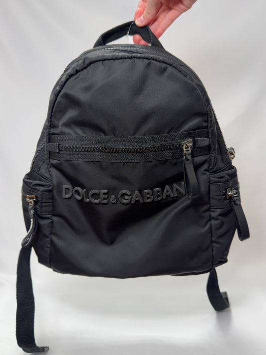 Dolce & Gabbana Black Nylon Backpack-9.5 Condition