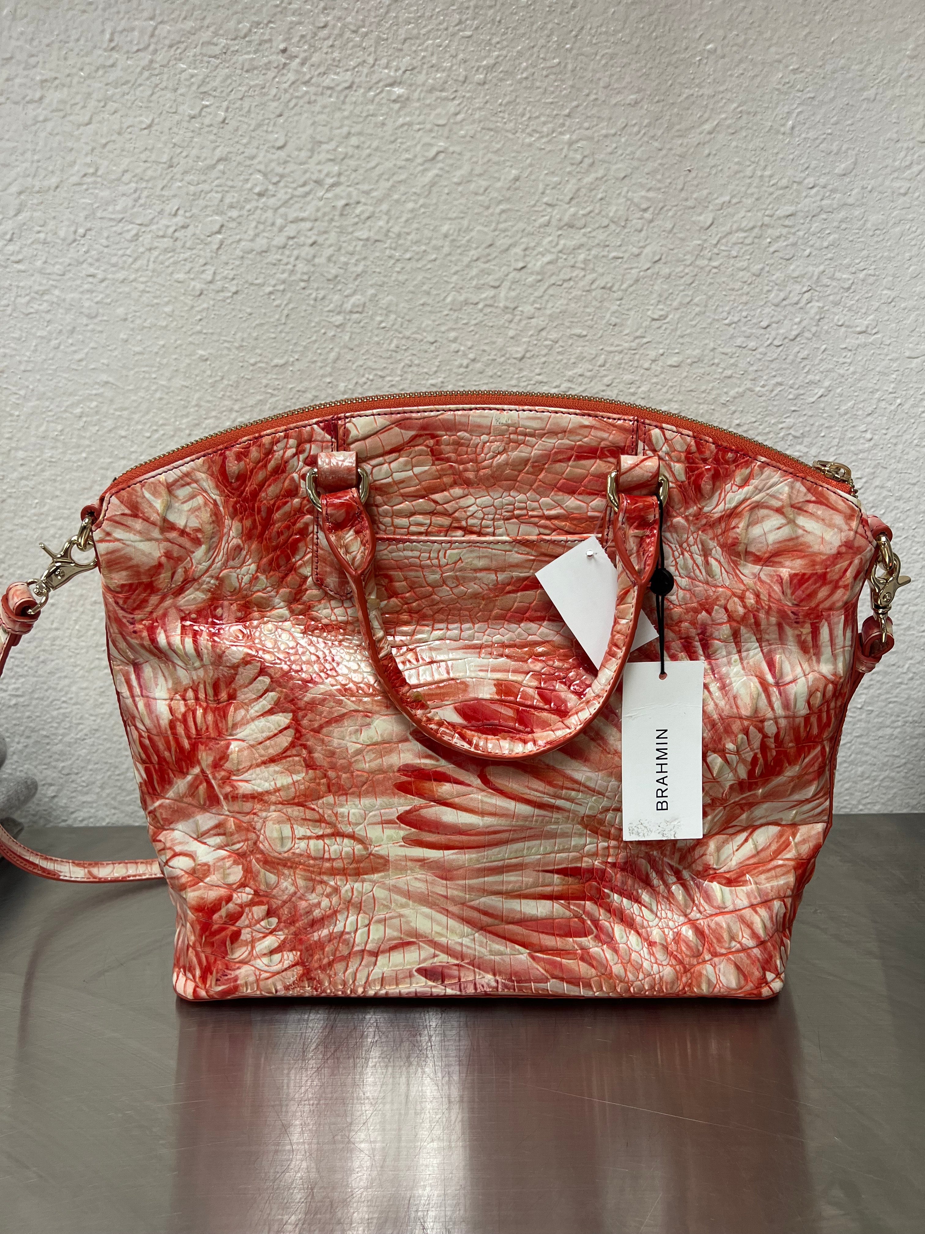 Brahmin Large Pink Flamingo Handbag