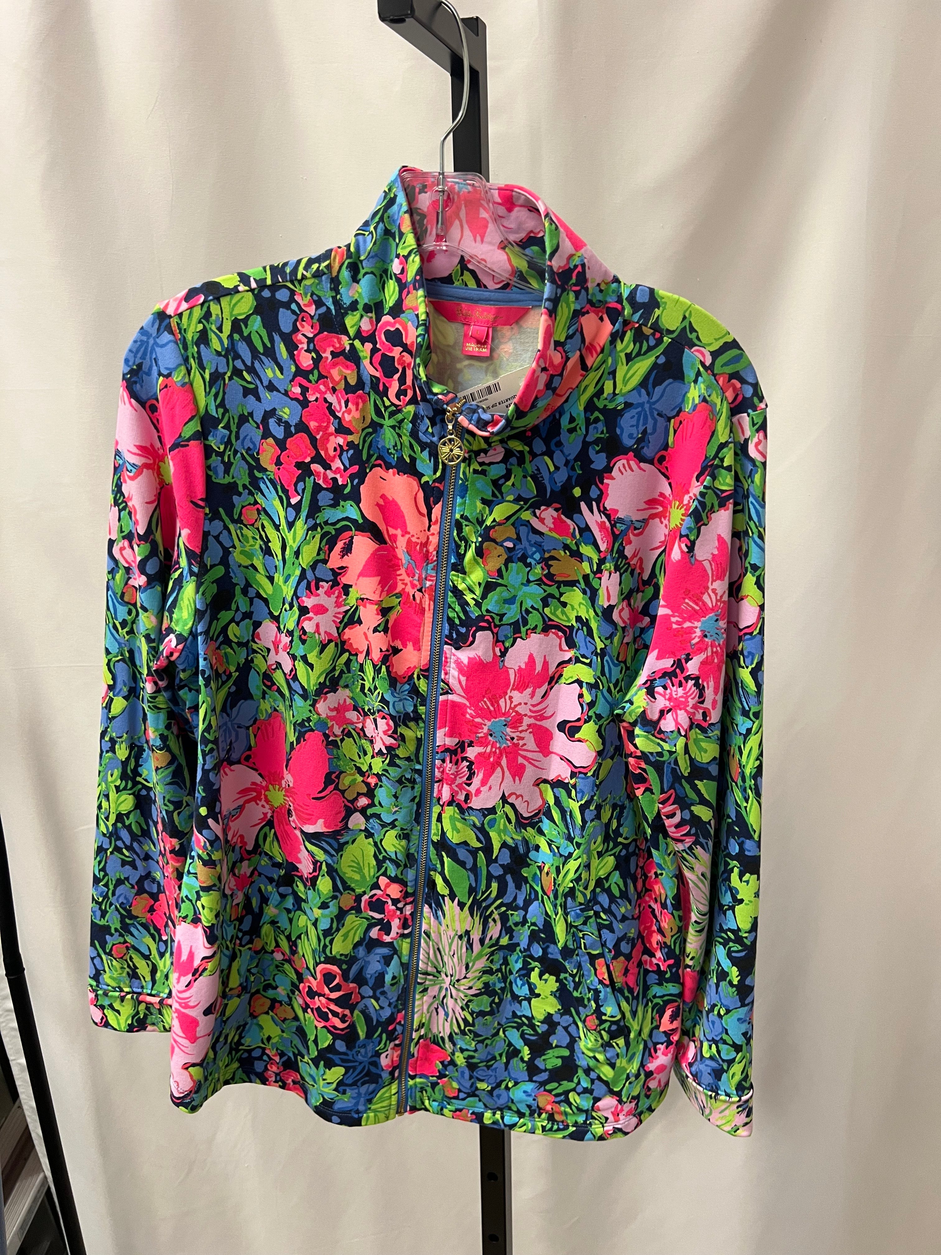 Lilly Pulitzer Floral Quarter Zip Size L