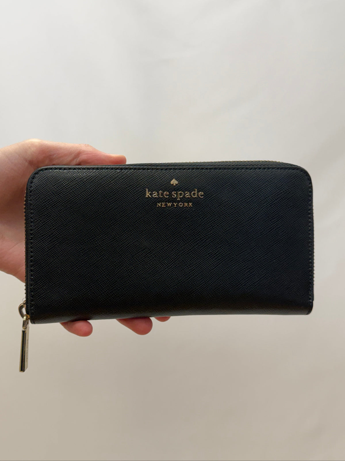 Kate Spade Black Zipper Wallet-Gently Used