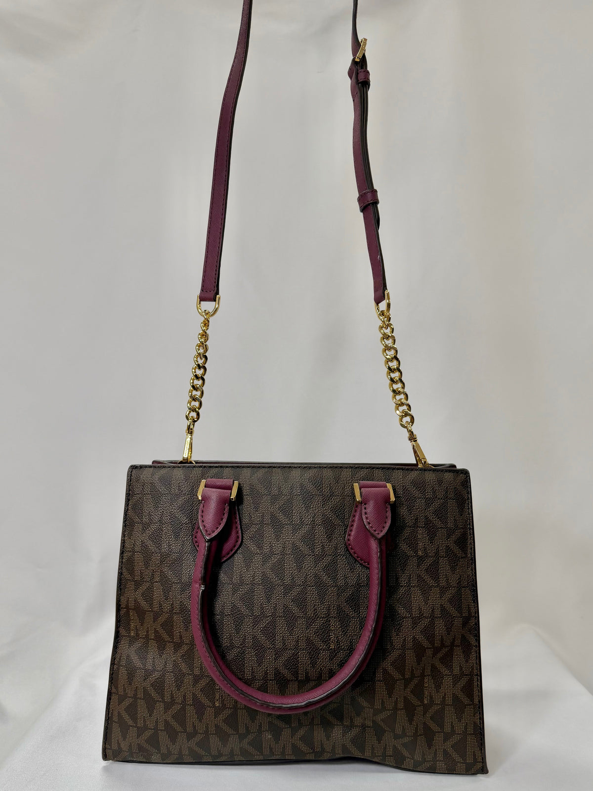 Michael Kors Brown Bridgette Studded Tote Bag-Gently Used