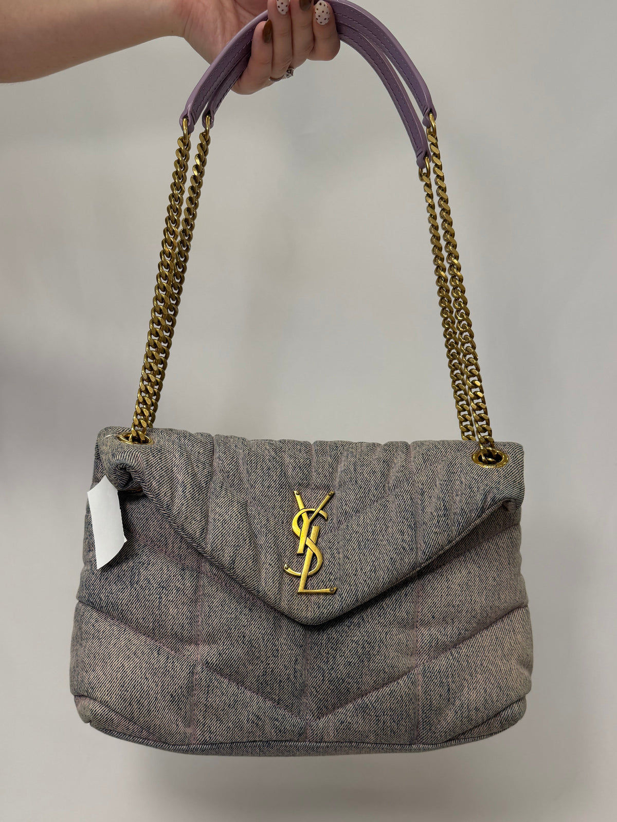 YSL Purple Quilted Loulou Handbag-Gently Used