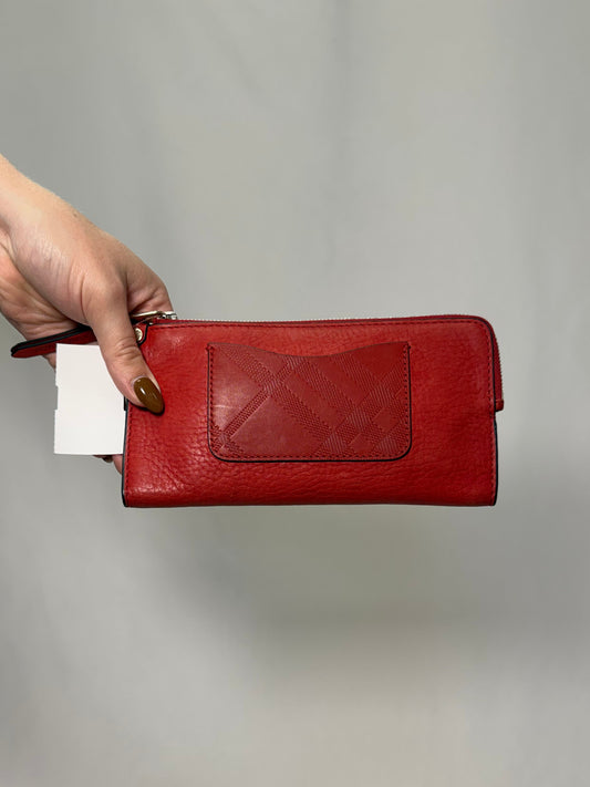 Burberry Red Wallet-Gently Used