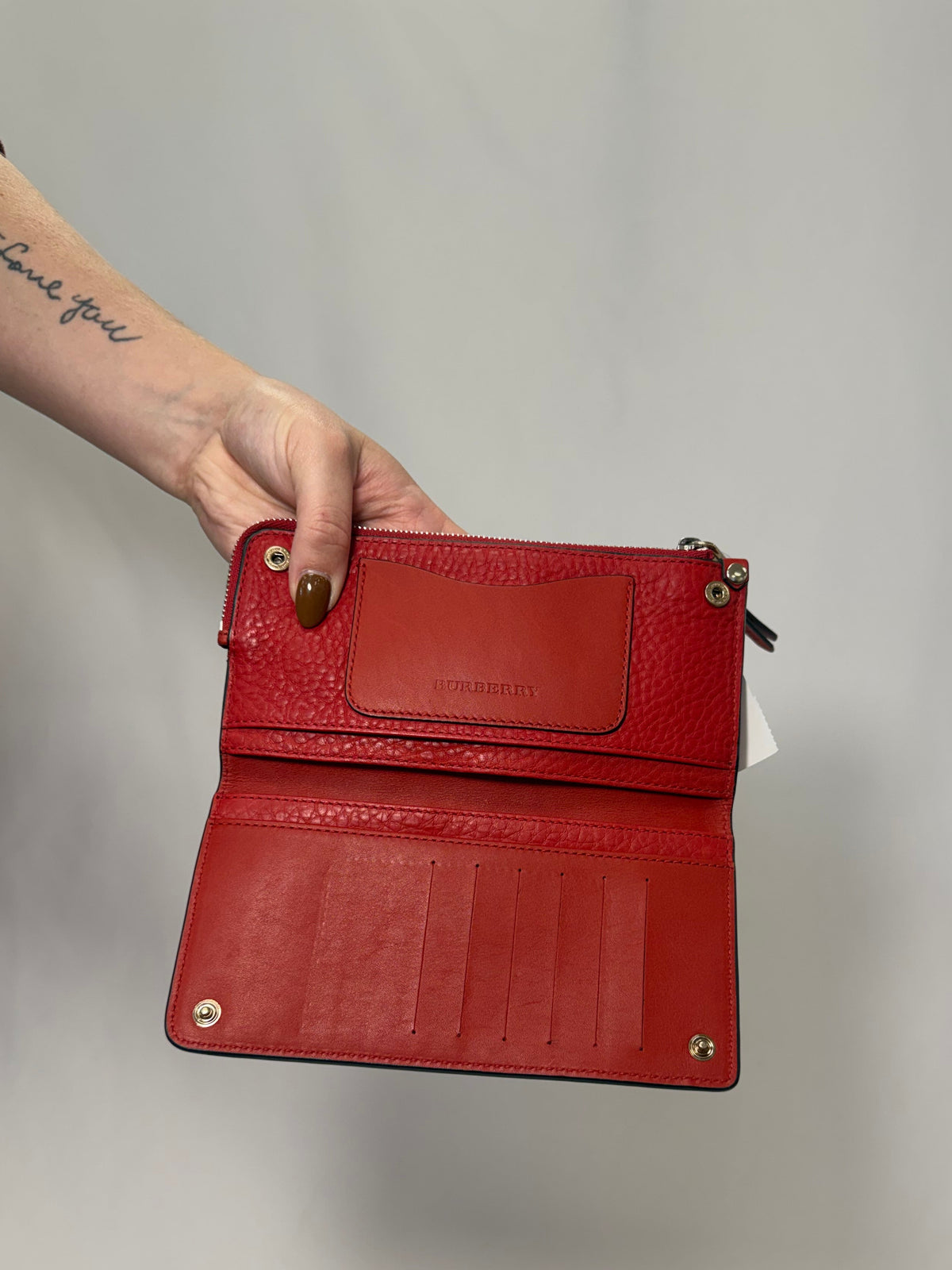 Burberry Red Wallet-Gently Used