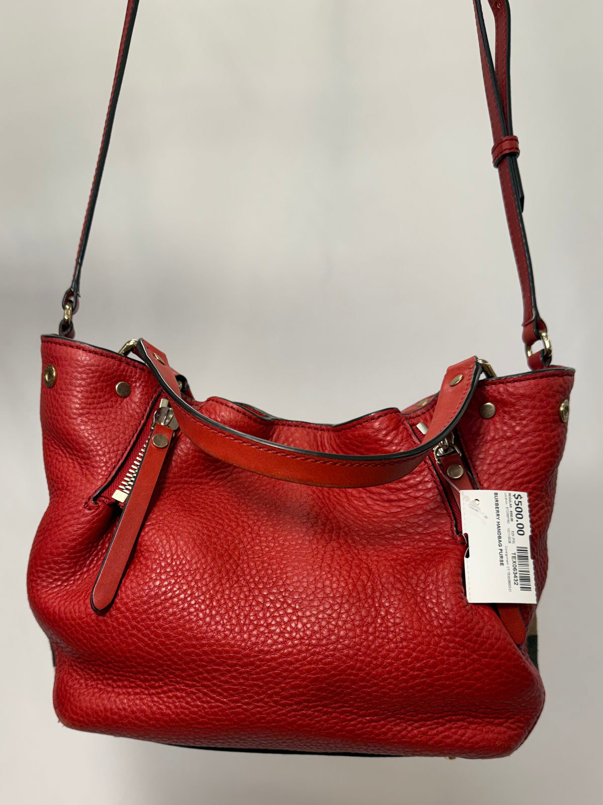 Burberry Red Handbag-Gently Used