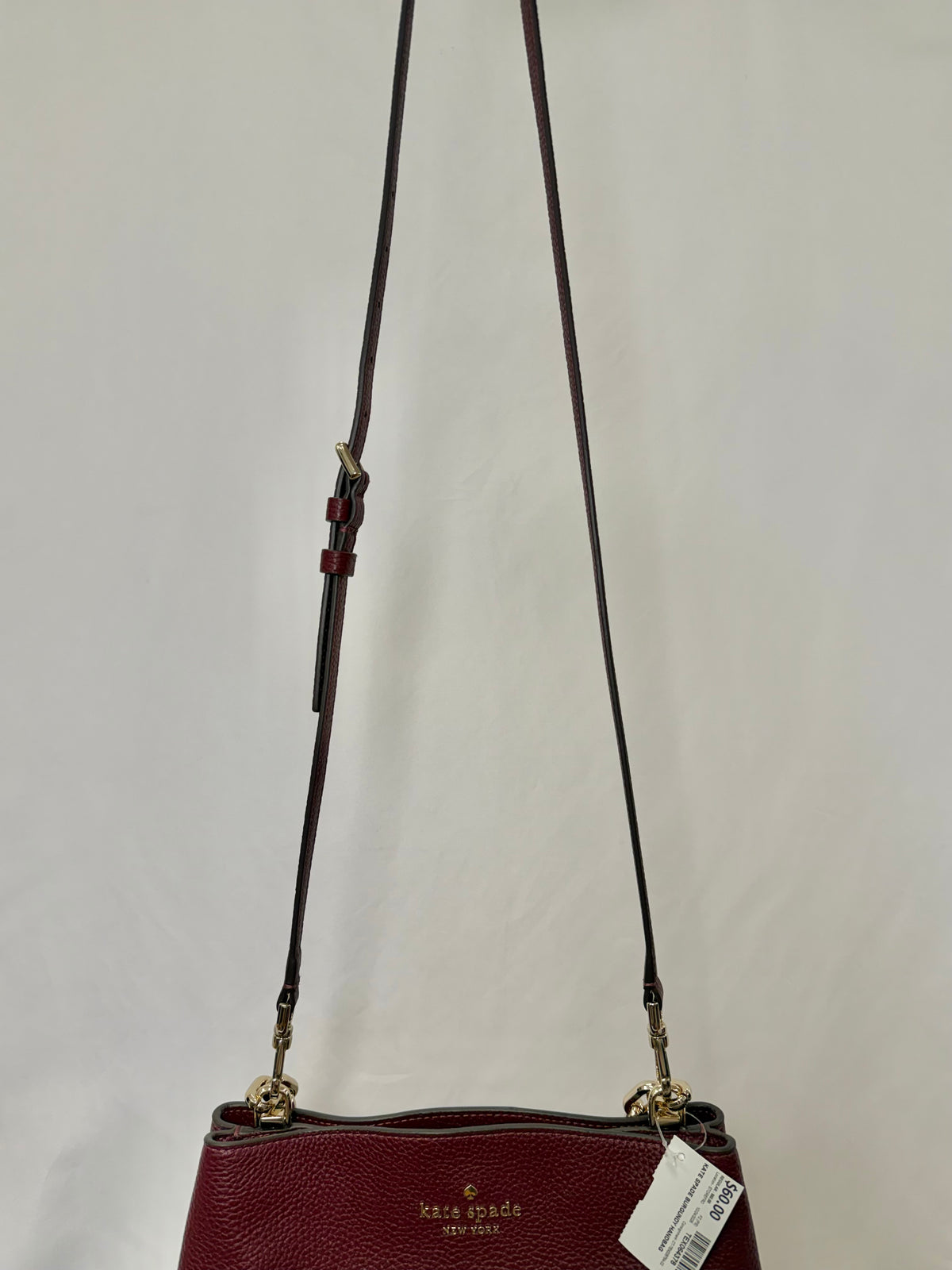 Kate Spade Burgundy Handbag with Crossbody Strap-10/10 Condition