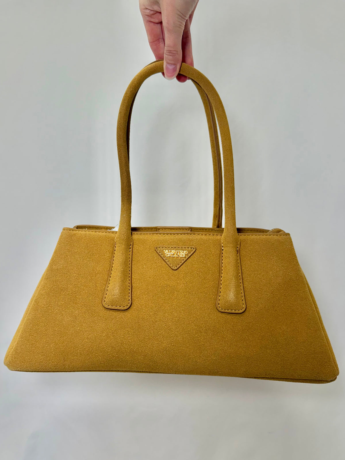 Valentino Orlandi Tan Suede Handbag-Gently Used