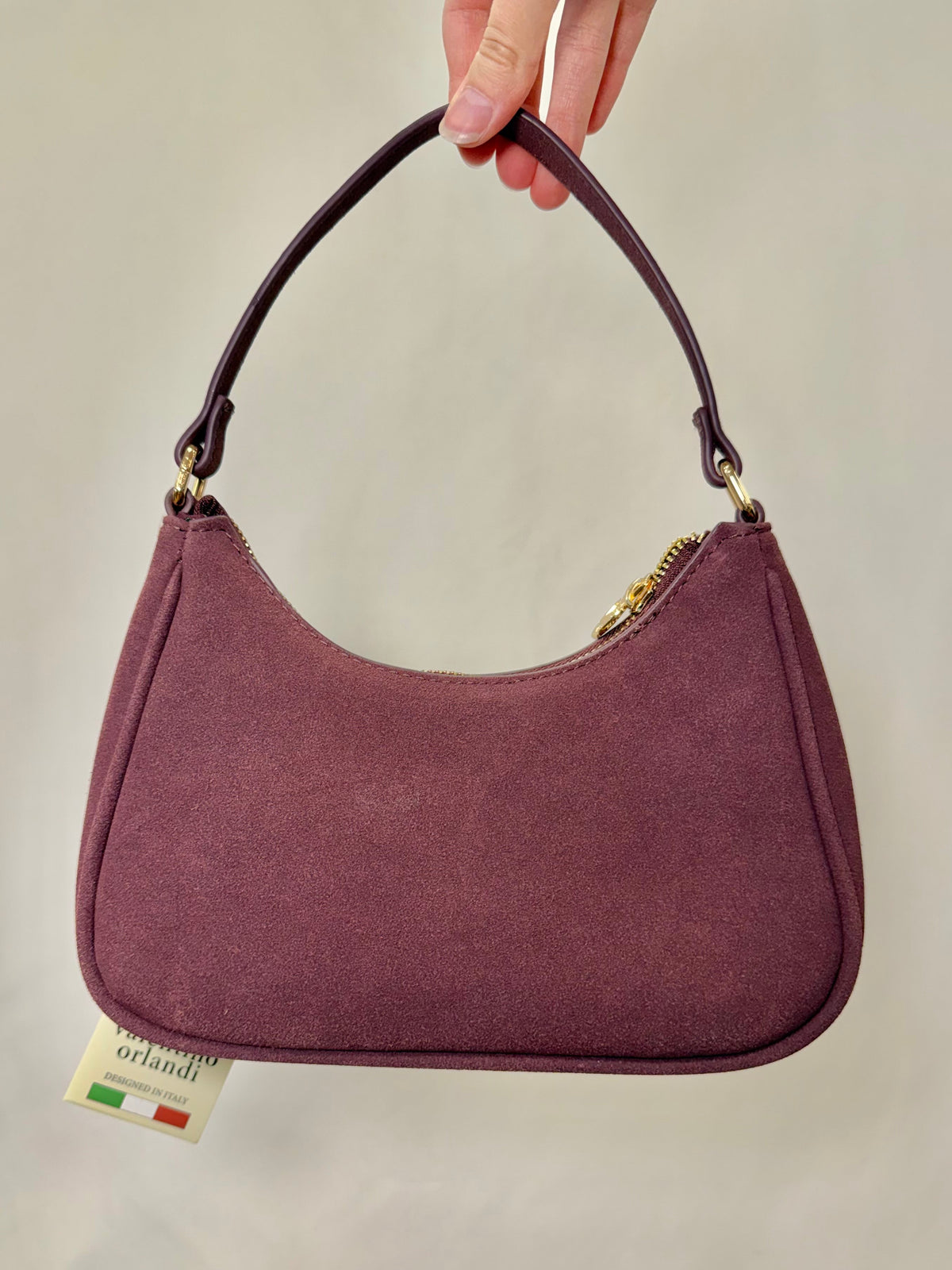Valentino Orlandi Burgundy Suede Hangbag-10/10 Condition