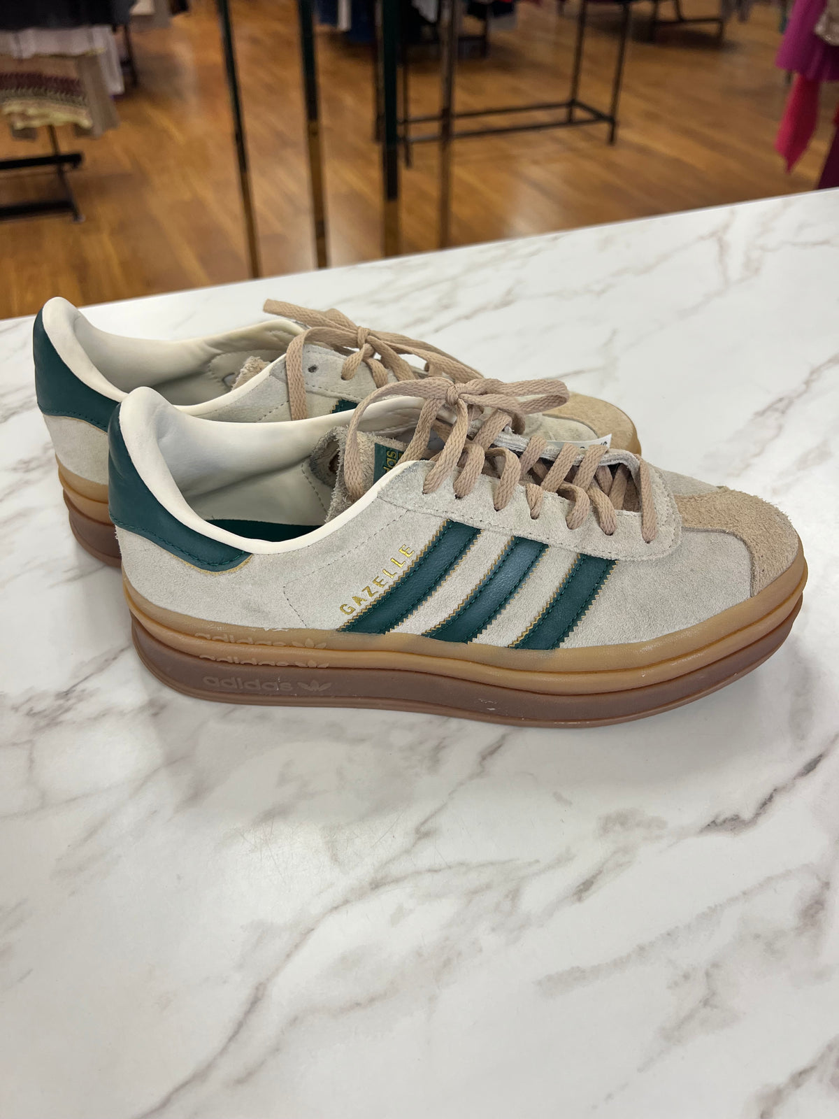 Adidas Green Gazelles Size 8.5
