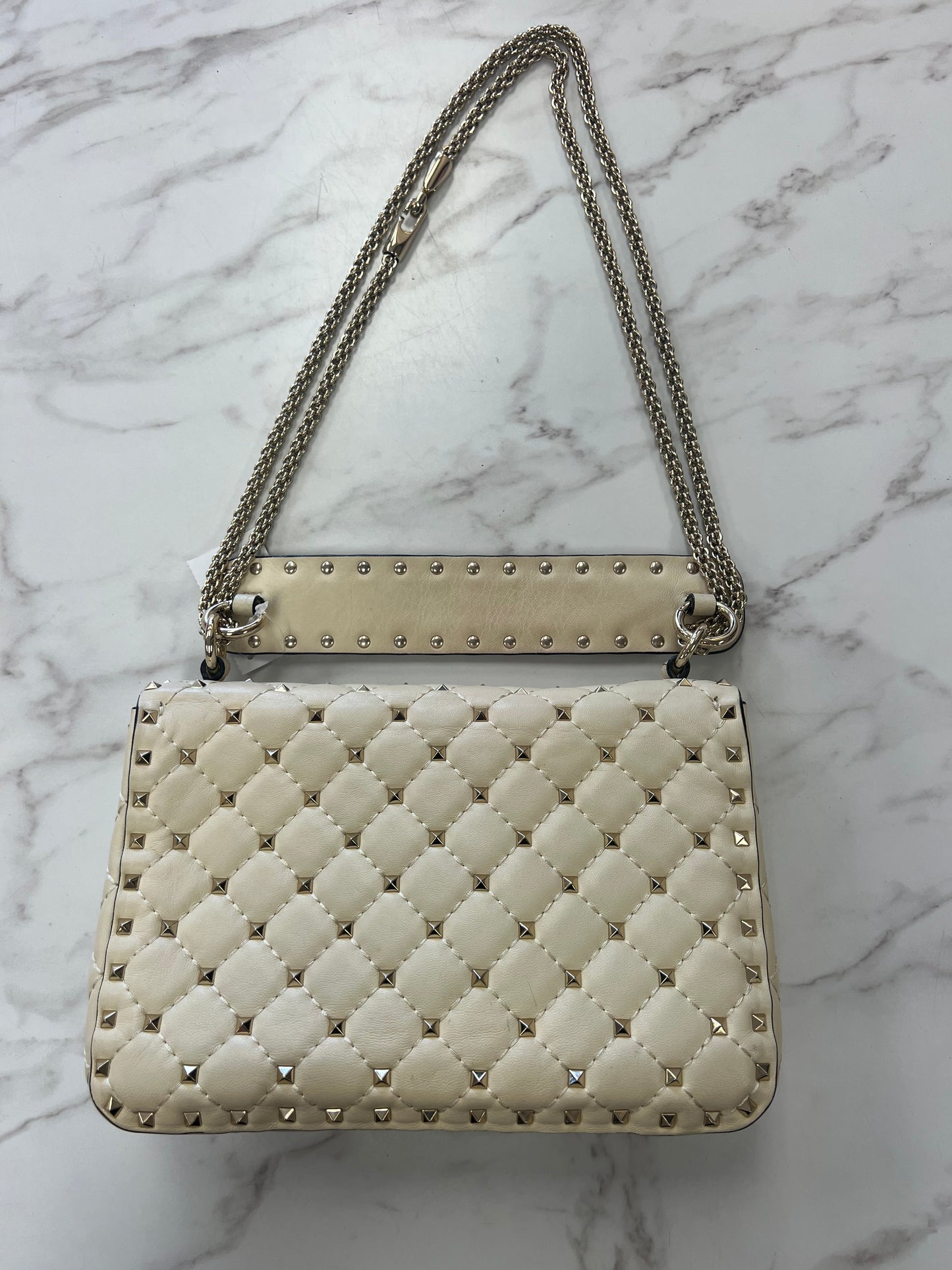 Valentino Ivory Studded Crossbody/Shoulder Bag