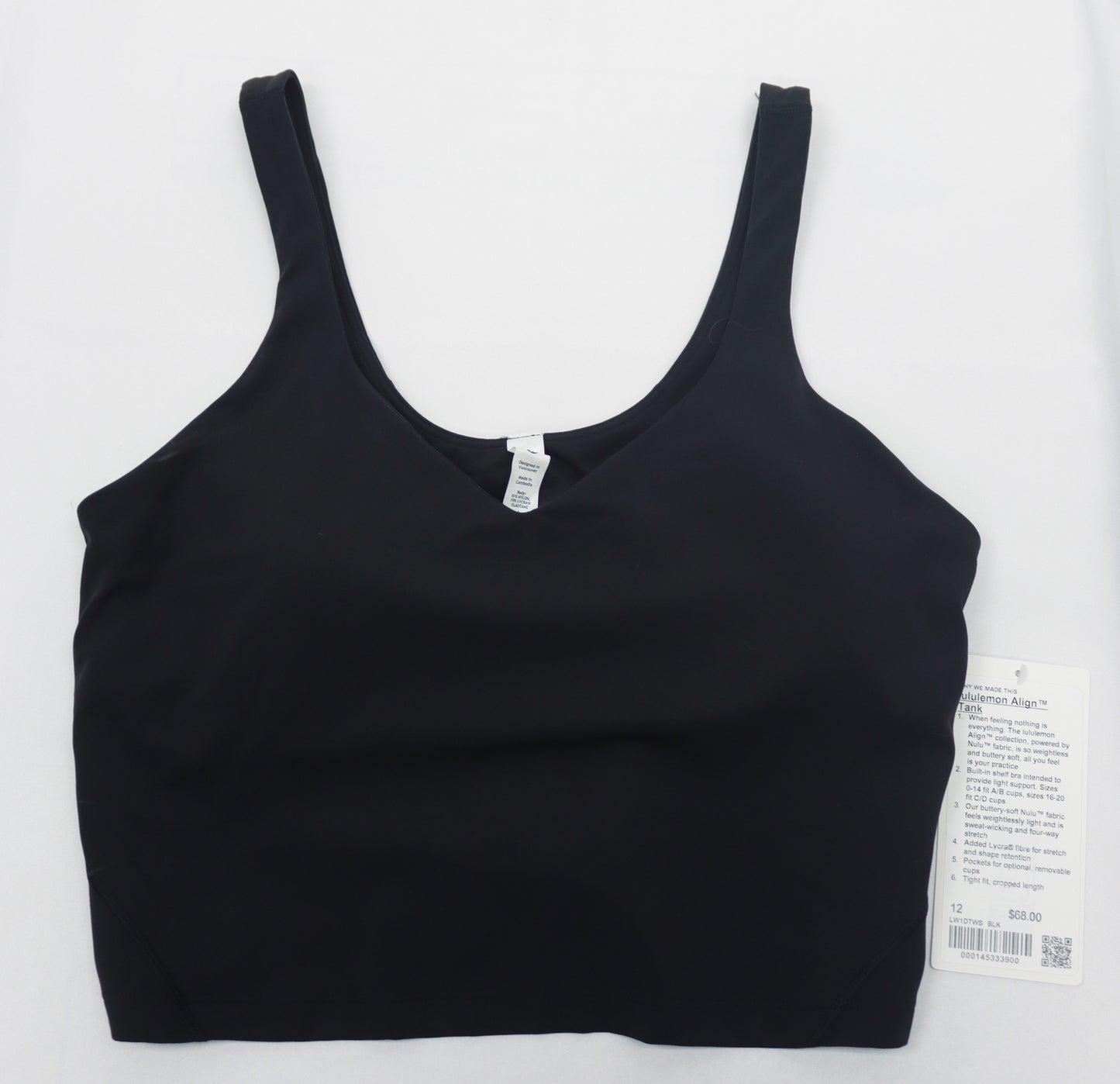 Lululemon Black Align Tank Size 12