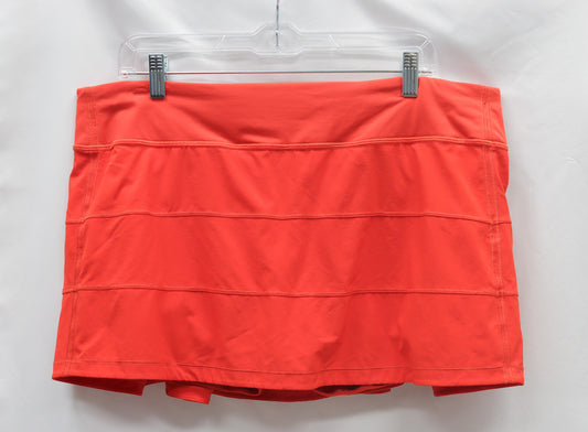 Lululemon Red Pace Rival Skirt Size 14