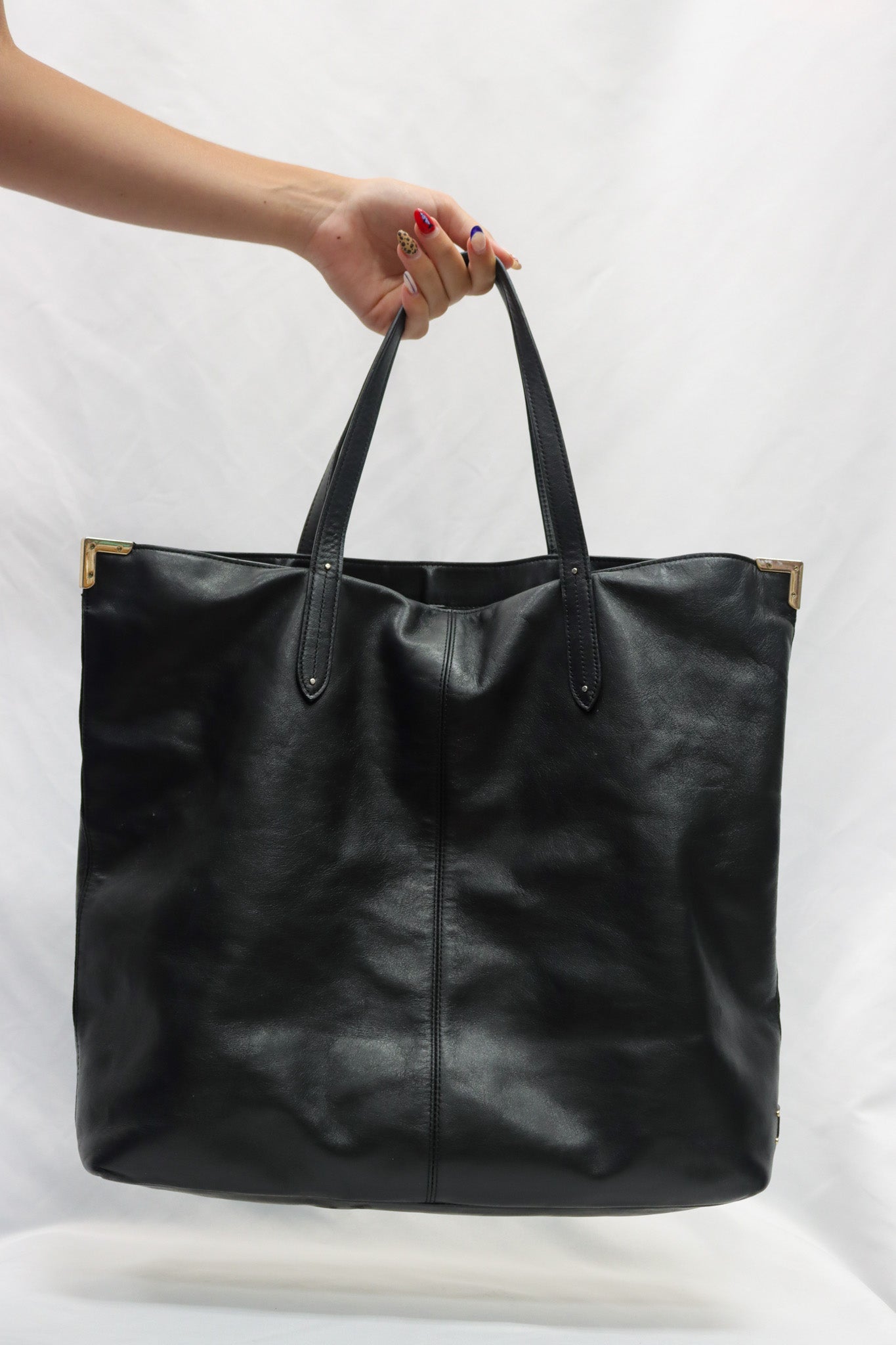Coach Black Leather Tote Josie AS IS