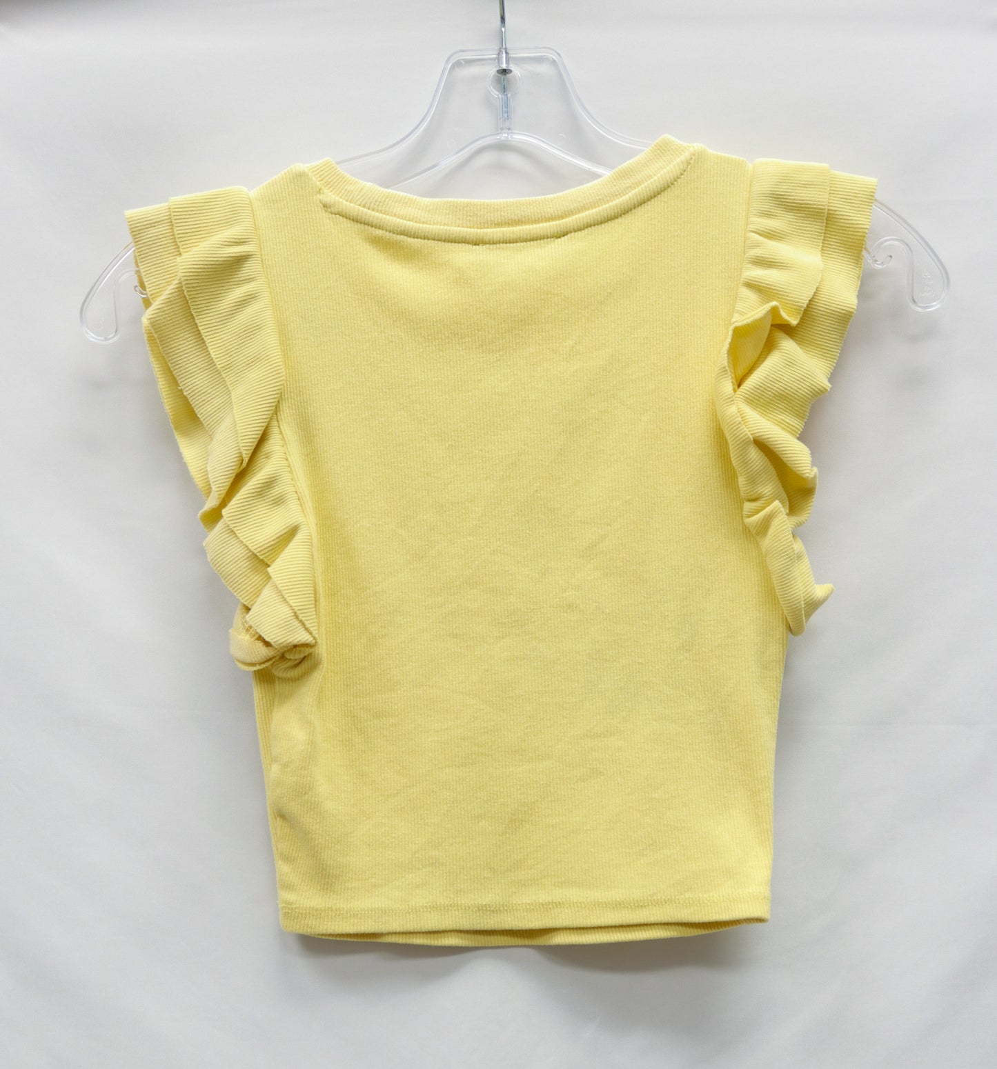 Zara Yellow Ruffle Tank Size S